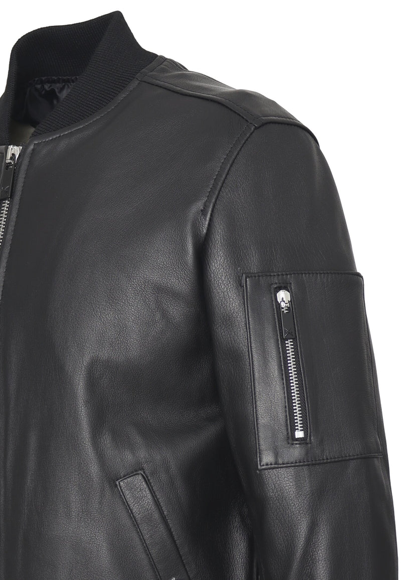 JOHN RICHMOND – Giubbotto Bomber Uomo in Pelle – Black - NERO | CammarataMode