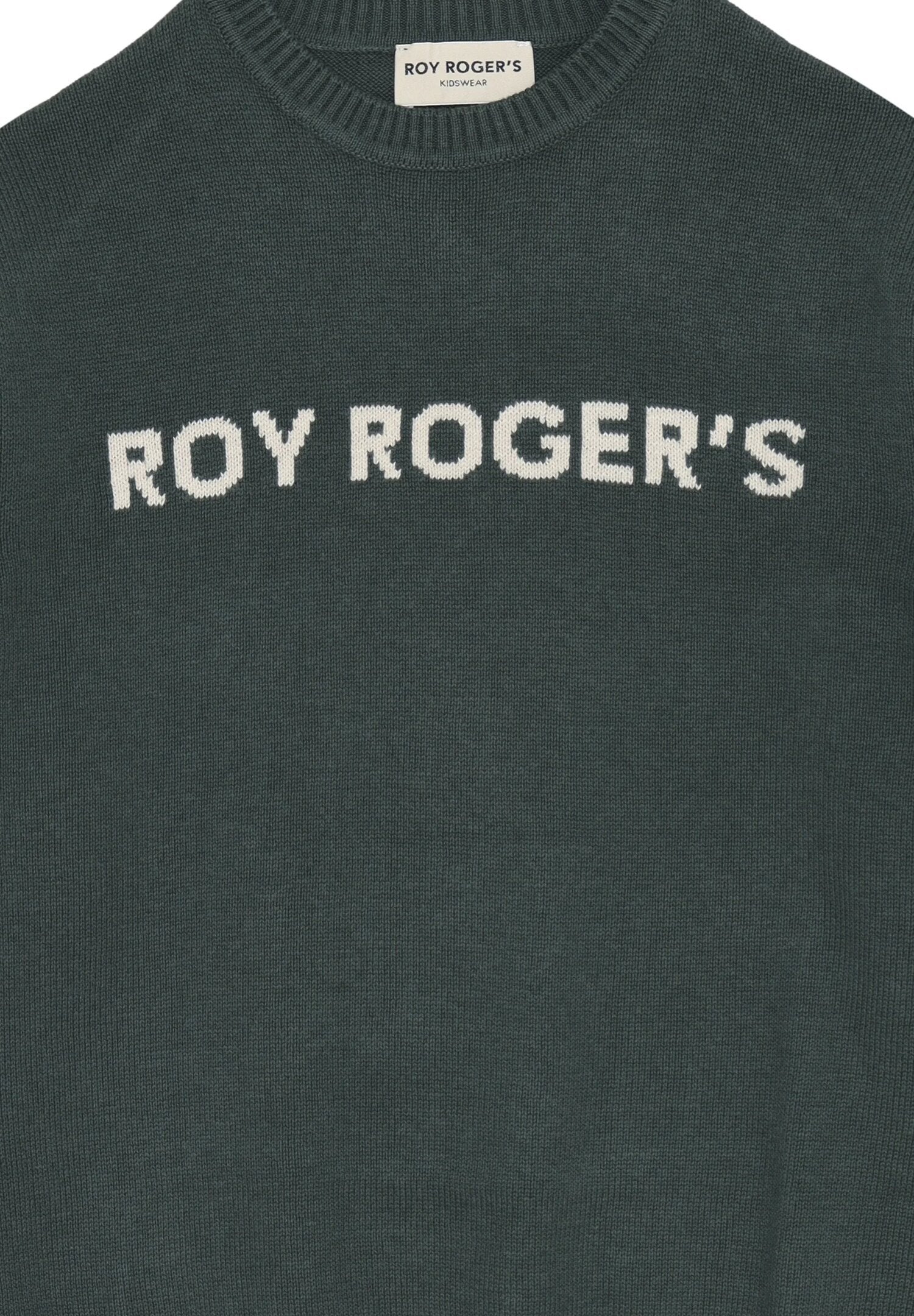 Roy Rogers maglione bambino e ragazzo verde cotone e lana logo