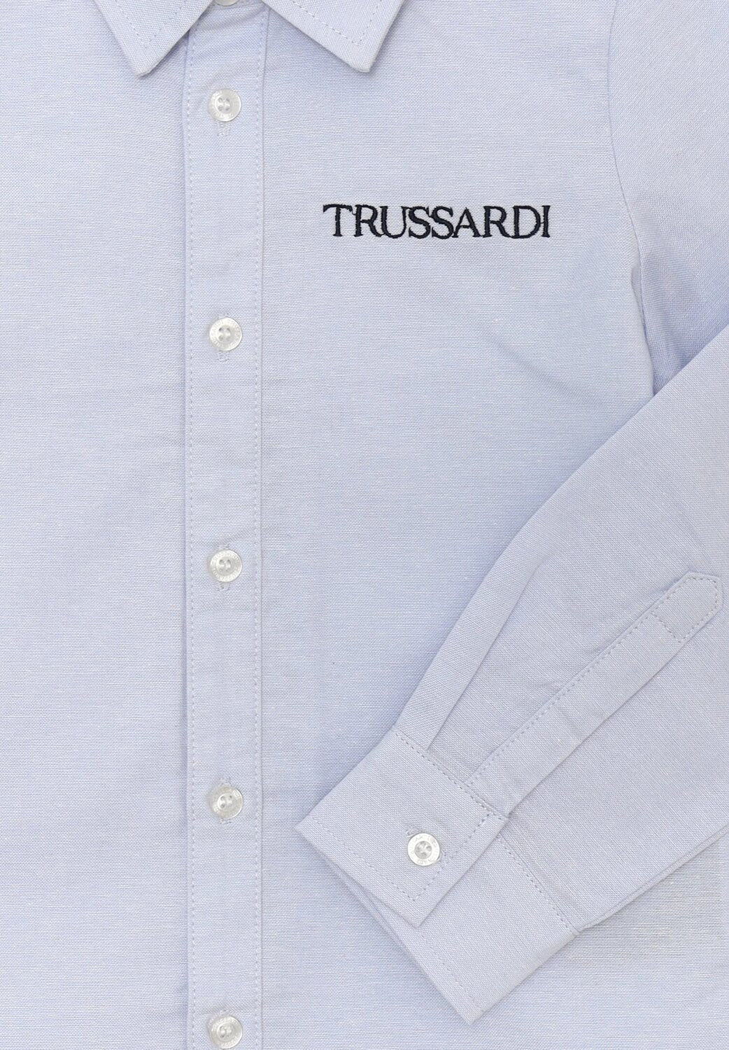 Camicia Azzurra Trussardi con Logo - Neonato 6 Mesi - 6 Anni