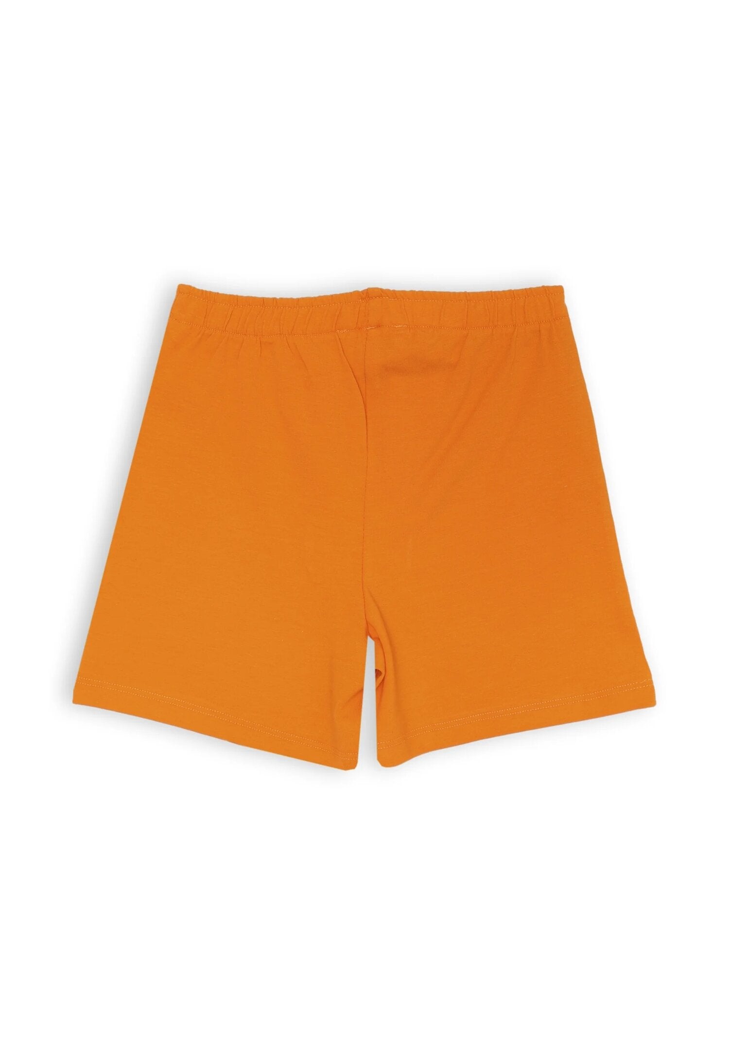 Bikkembergs set children white t-shirt and orange shorts summer cotton | CammarataMode
