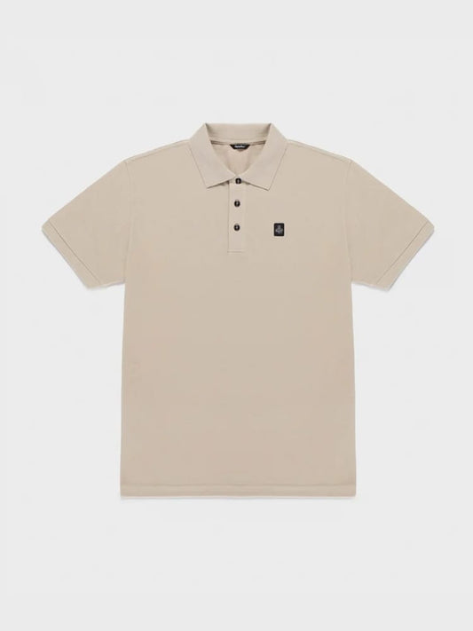 Refrigiwear polo beige uomo mini logo