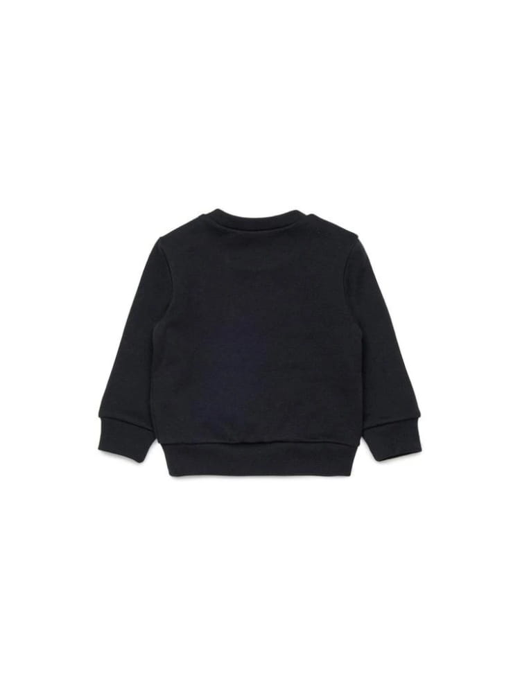 Dsquared felpa infant in cotone nero con stampa logo Bambino