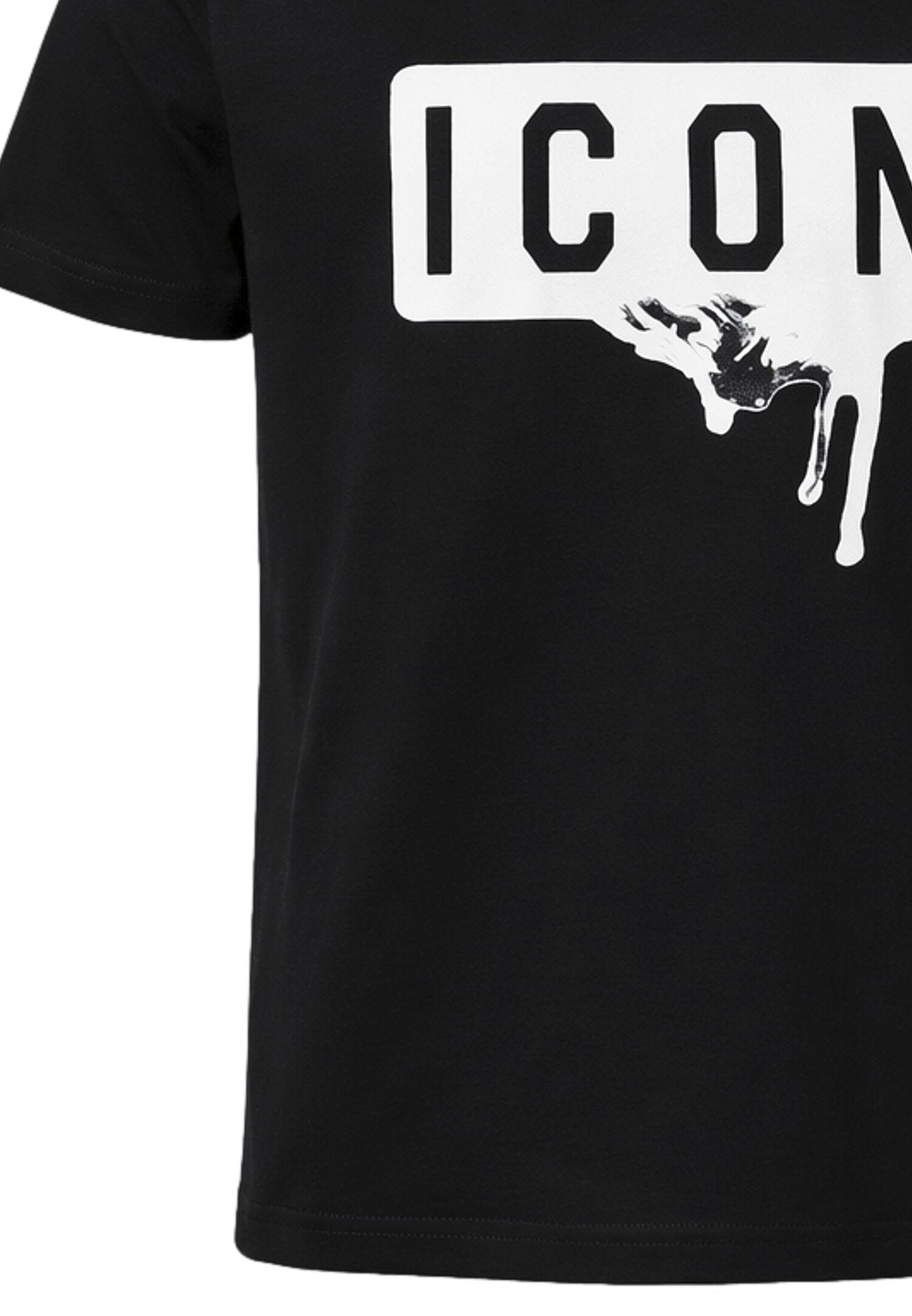 Icon Tshirt Nera Logo Goccia Bambino Maniche Corte IBKS001097_