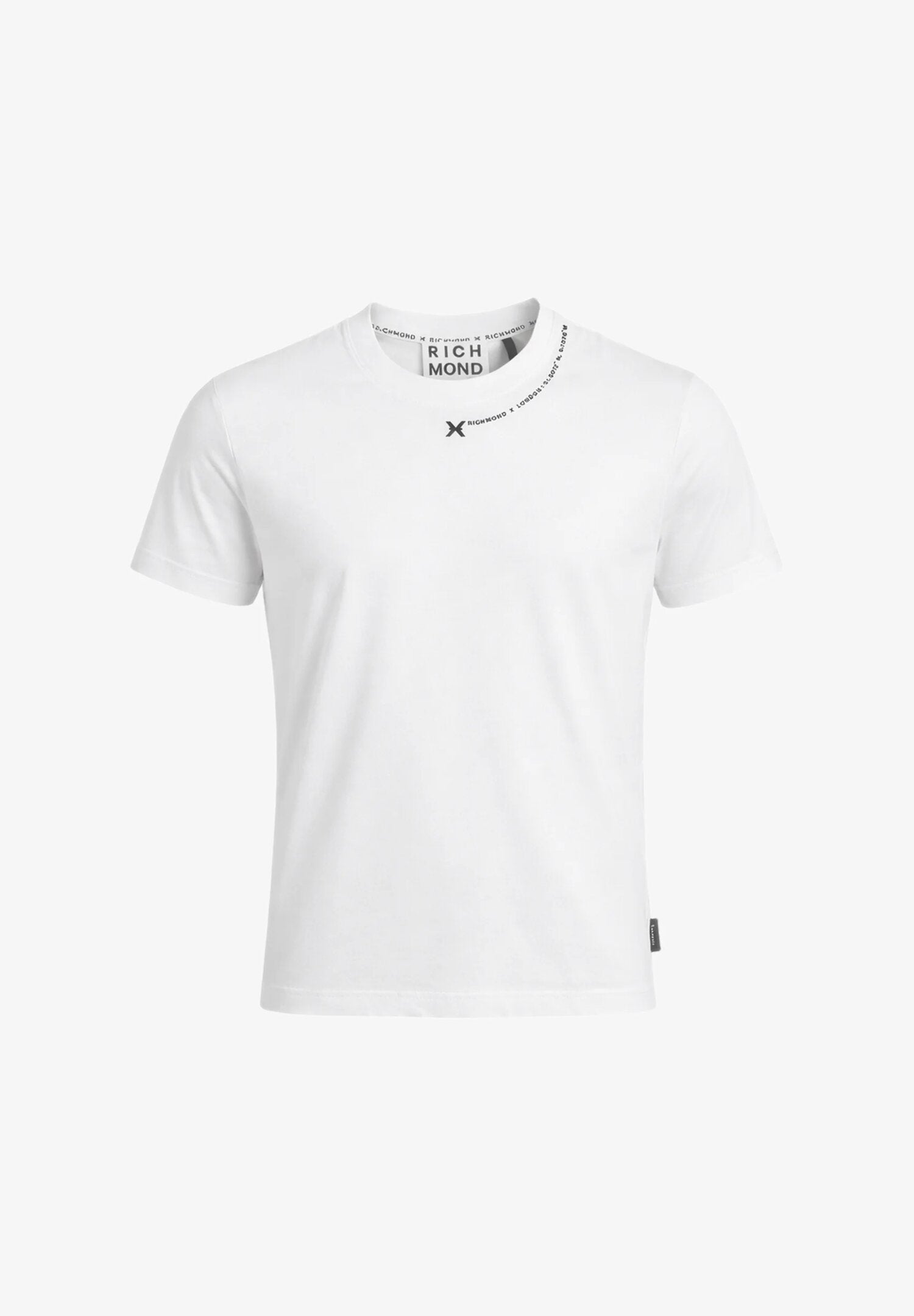 John Richmond Tshirt Bianca Logo x Sul Collo Uomo Uomo UMP26038TS_