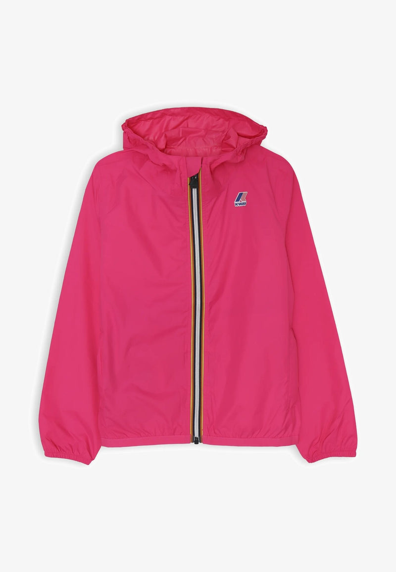 K-Way Fuchsia Waterproof Jacket For Girls With Hood Spring 2025 - CYCLAMEN | CammarataMode
