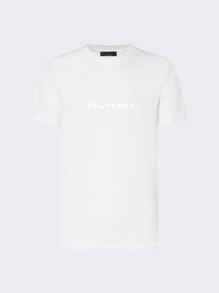 Peuterey tshirt bianca uomo maxi logo