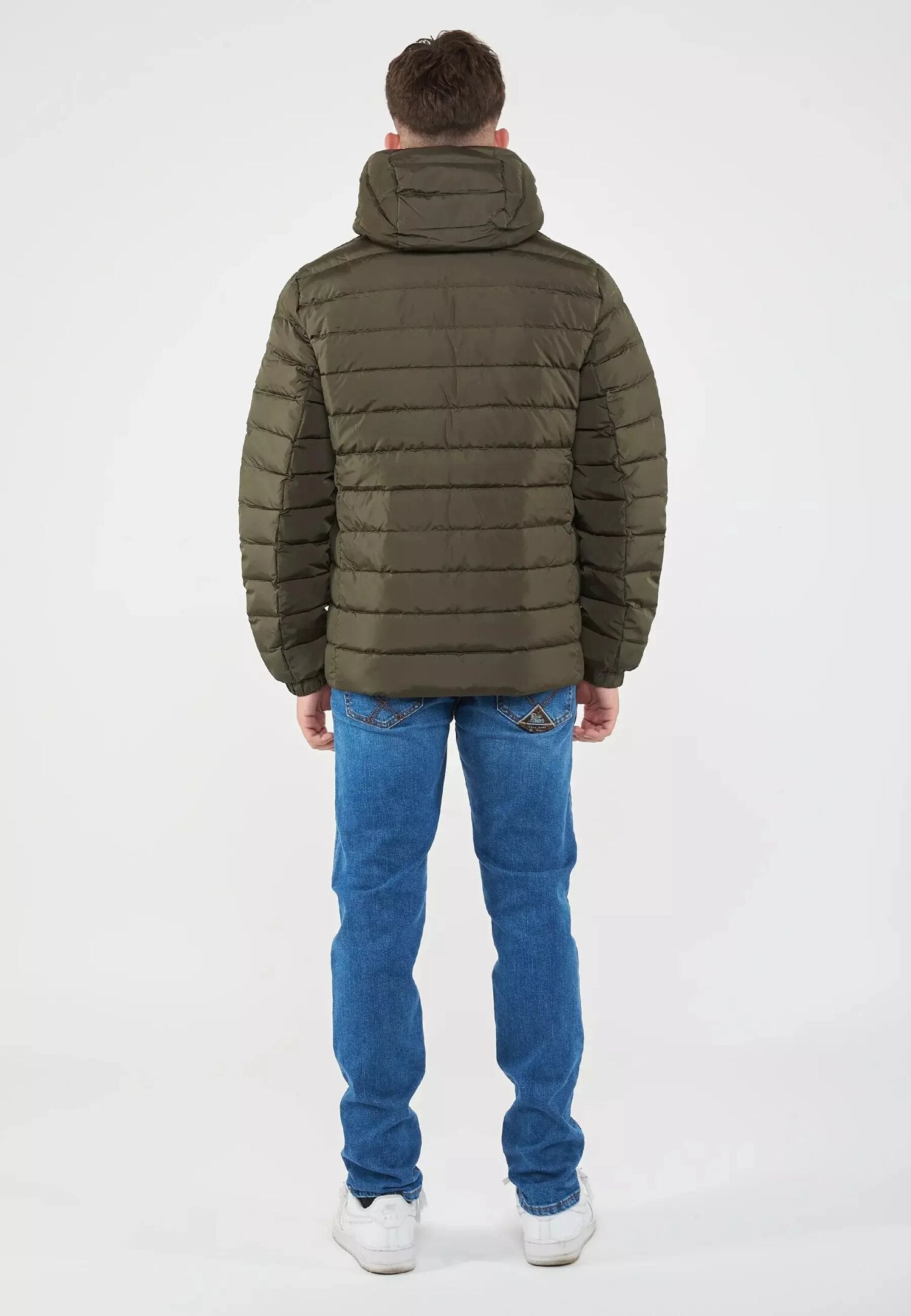 Refrigiwear Giubotto Verde Uomo Bomber In Nylon Con Cappuccio Quotidiano AI25