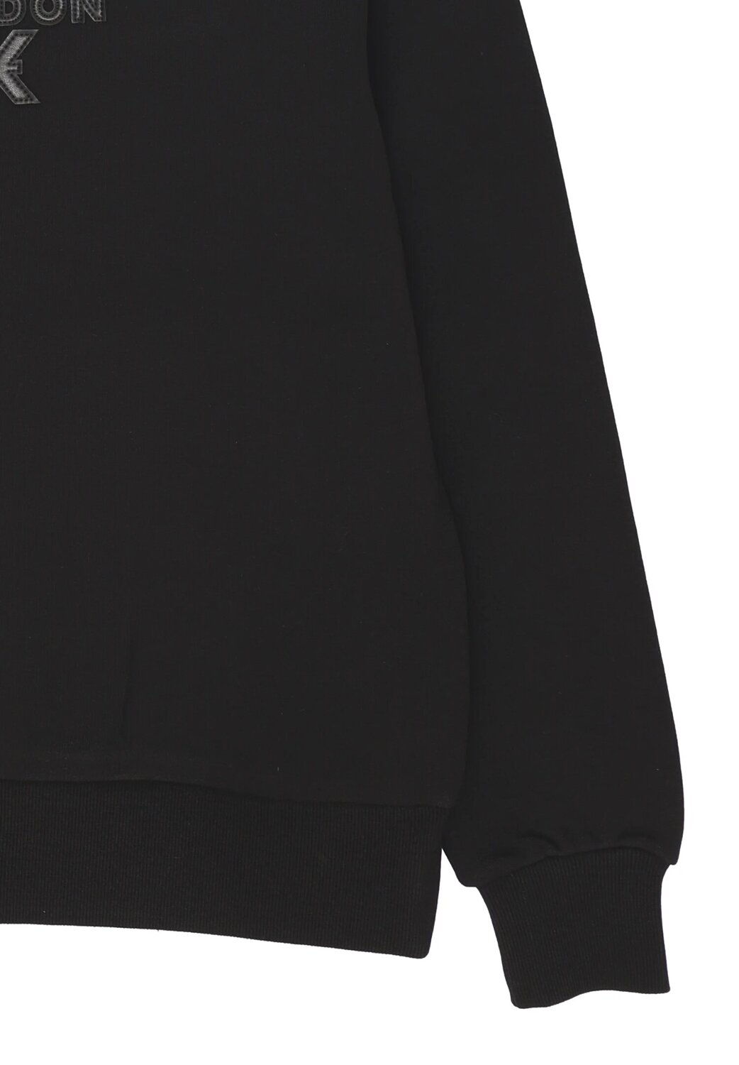 John Richmond felpa uomo girocollo nera cotone logo minimal