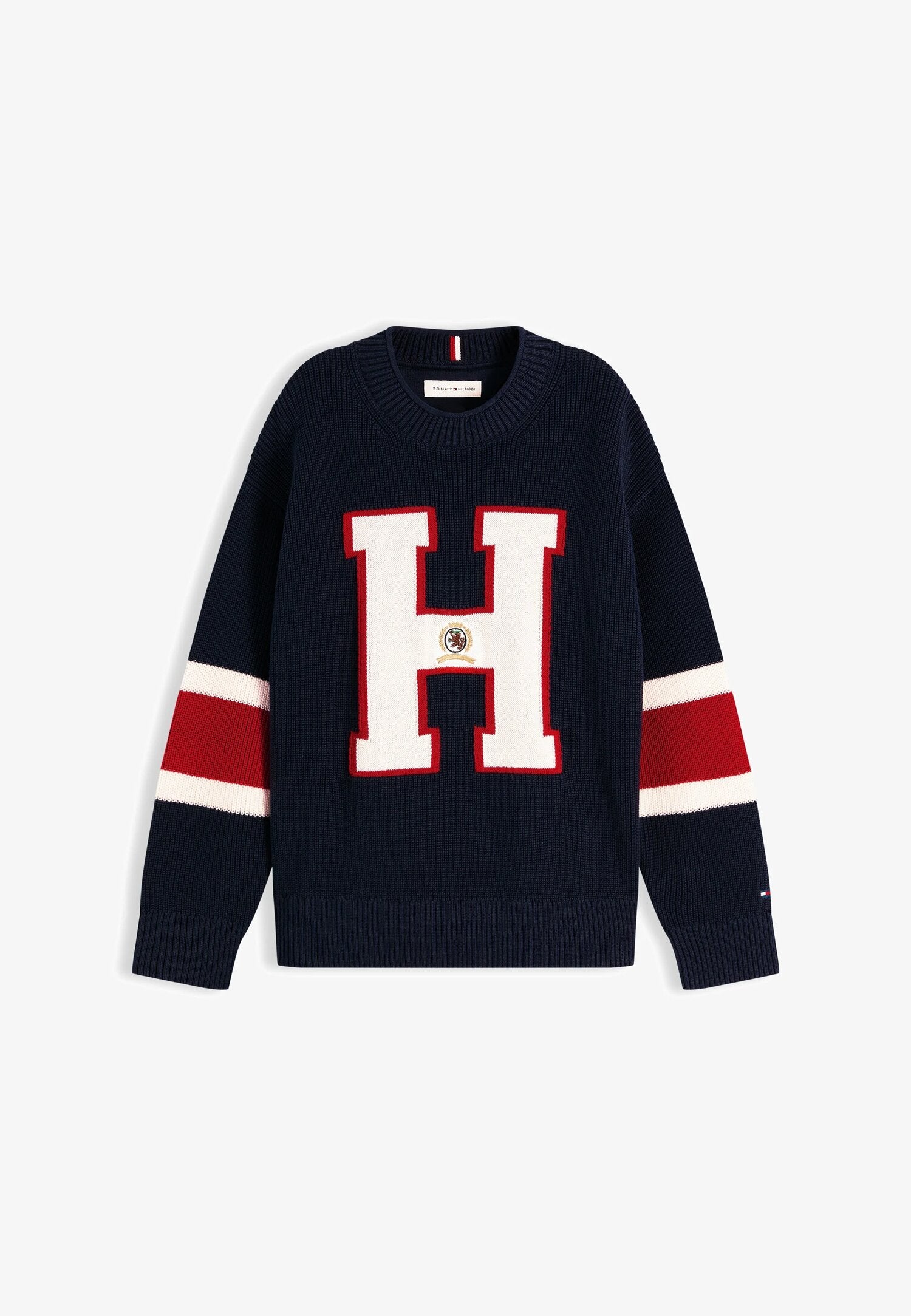 Tommy Hilfiger Maglione Blu Con Logo College Bambino KB0KB10561C1G_
