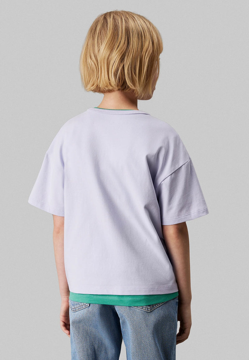Calvin Klein t shirt bambina ragazza lilla estiva comoda junior - LILLA | CammarataMode