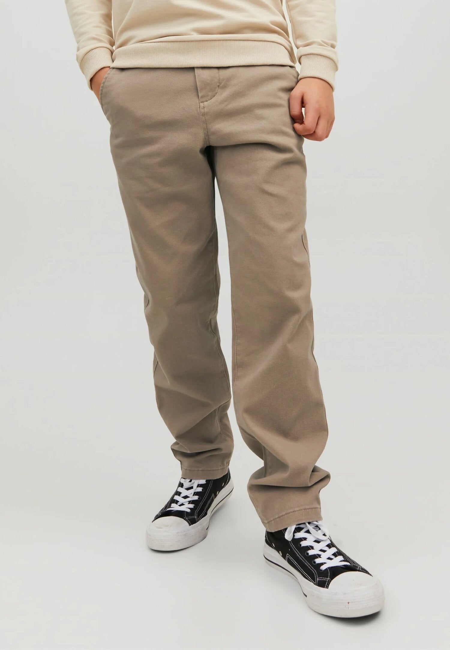 Jack & Jones chino bambino beige cotone elastico tasche laterali | CammarataMode