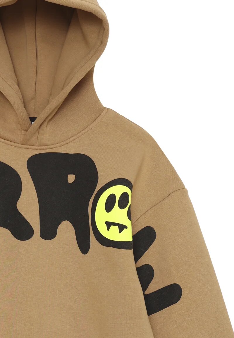 Barrow Felpa Beige Bambino In Cotone Con Cappuccio | Invernale AI 25 | CammarataMode
