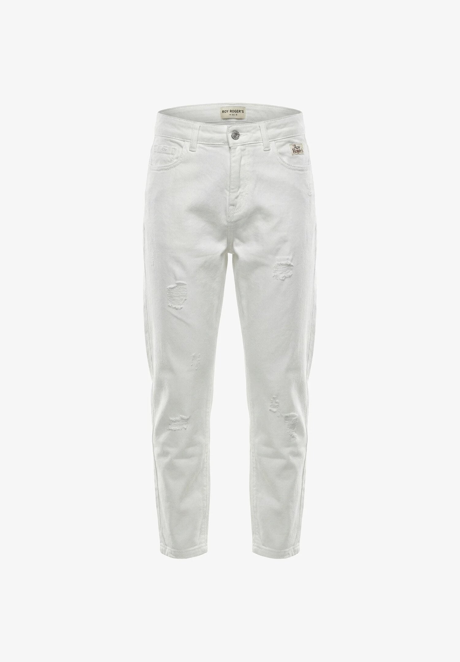 Roy Roger's Jeans Bianco Bambino Slim Fit Quotidiano In Denim RG127_