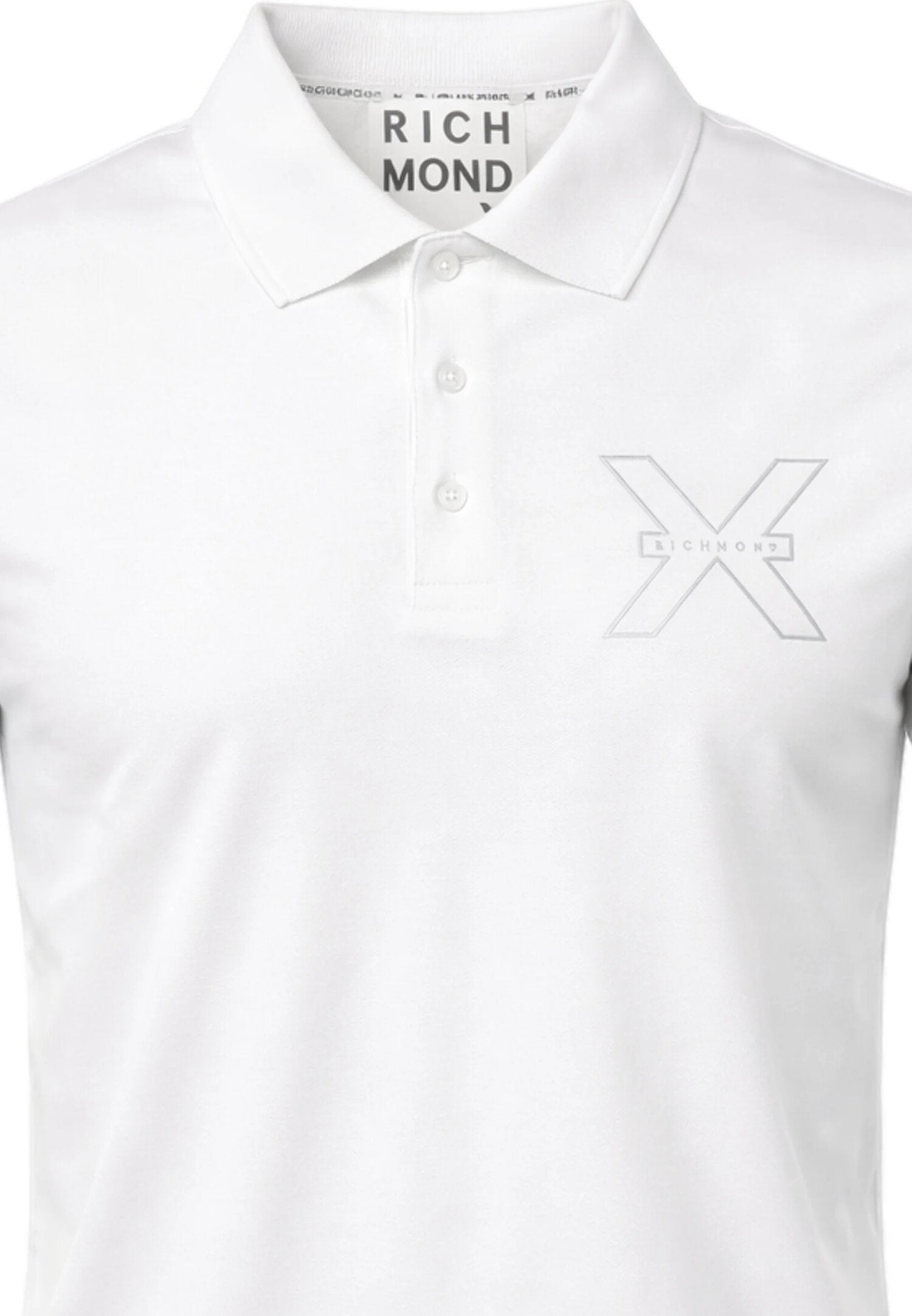 John Richmond Polo Bianca Con Logo x Uomo UMP26026PO_