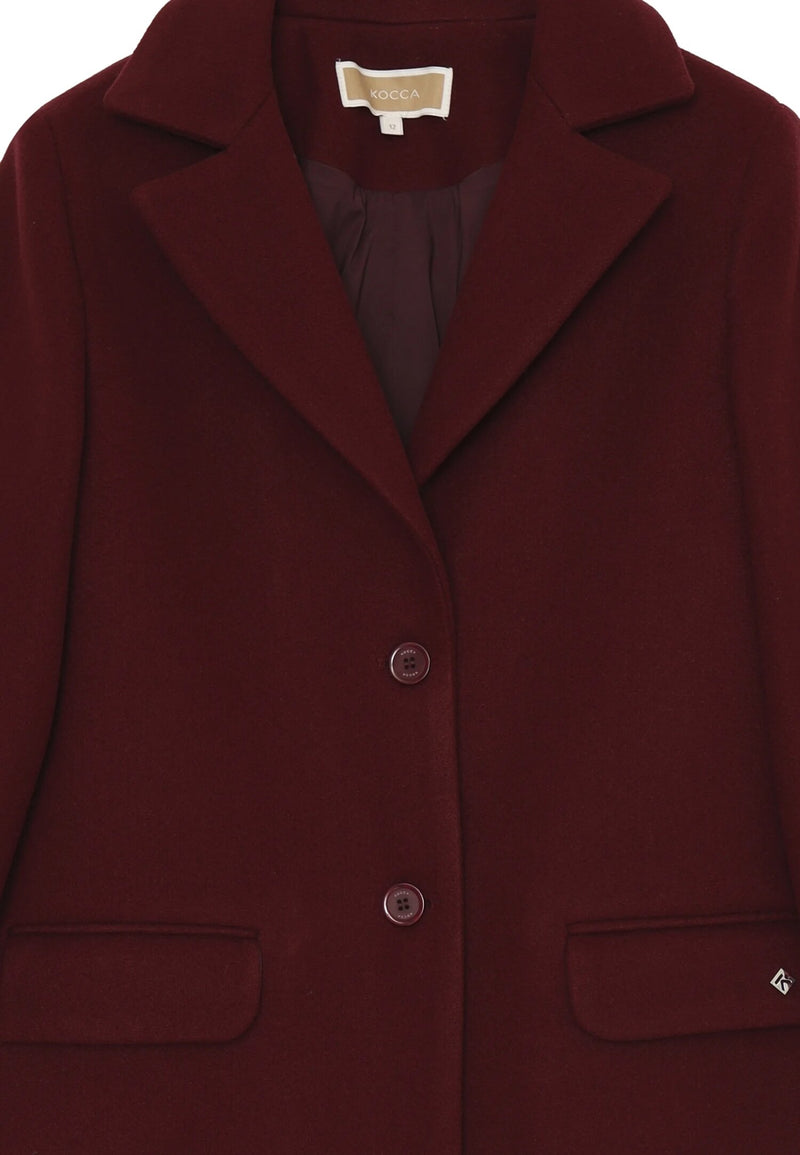 Kocca cappotto corto bordeaux bambina e ragazza elegante invernale - BORDÒ | CammarataMode