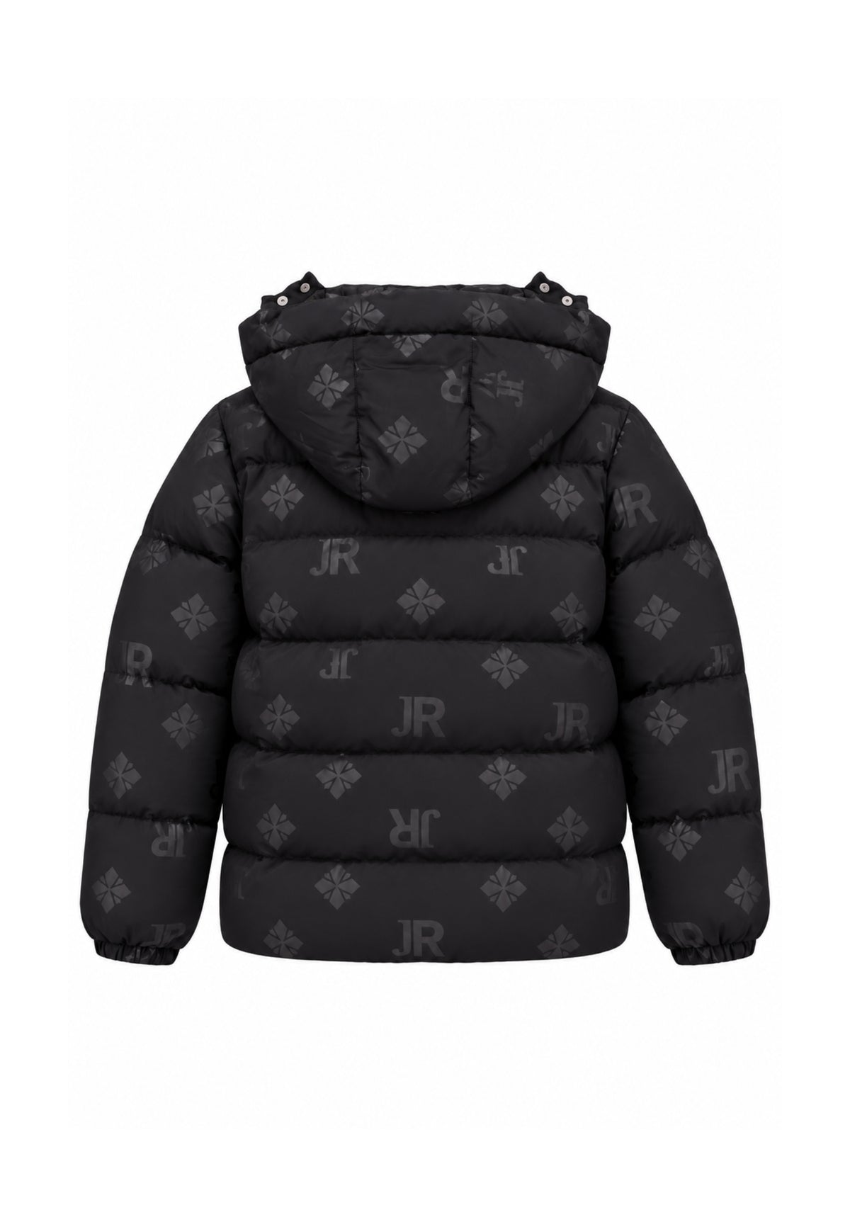 John Richmond giubbotto nero LOGATO CON CAPPUCCIO REMOVIBILE Bambini e ragazzi rba26098pi.ne_