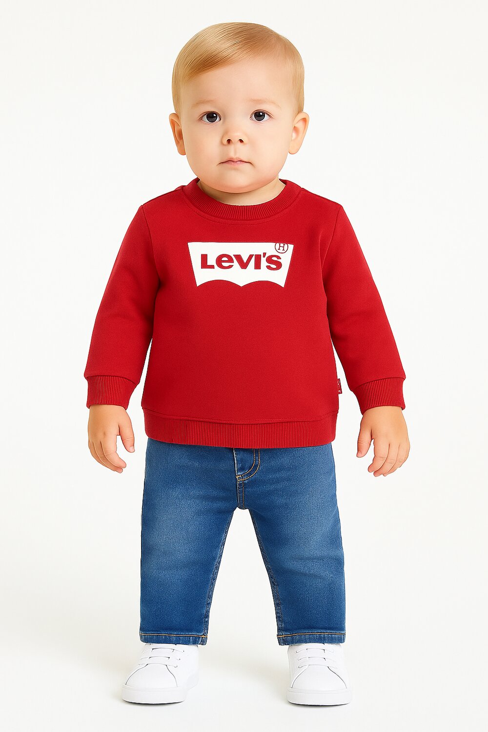 Levi’s Felpa Neonato Batwing Logo – Girocollo Rosso