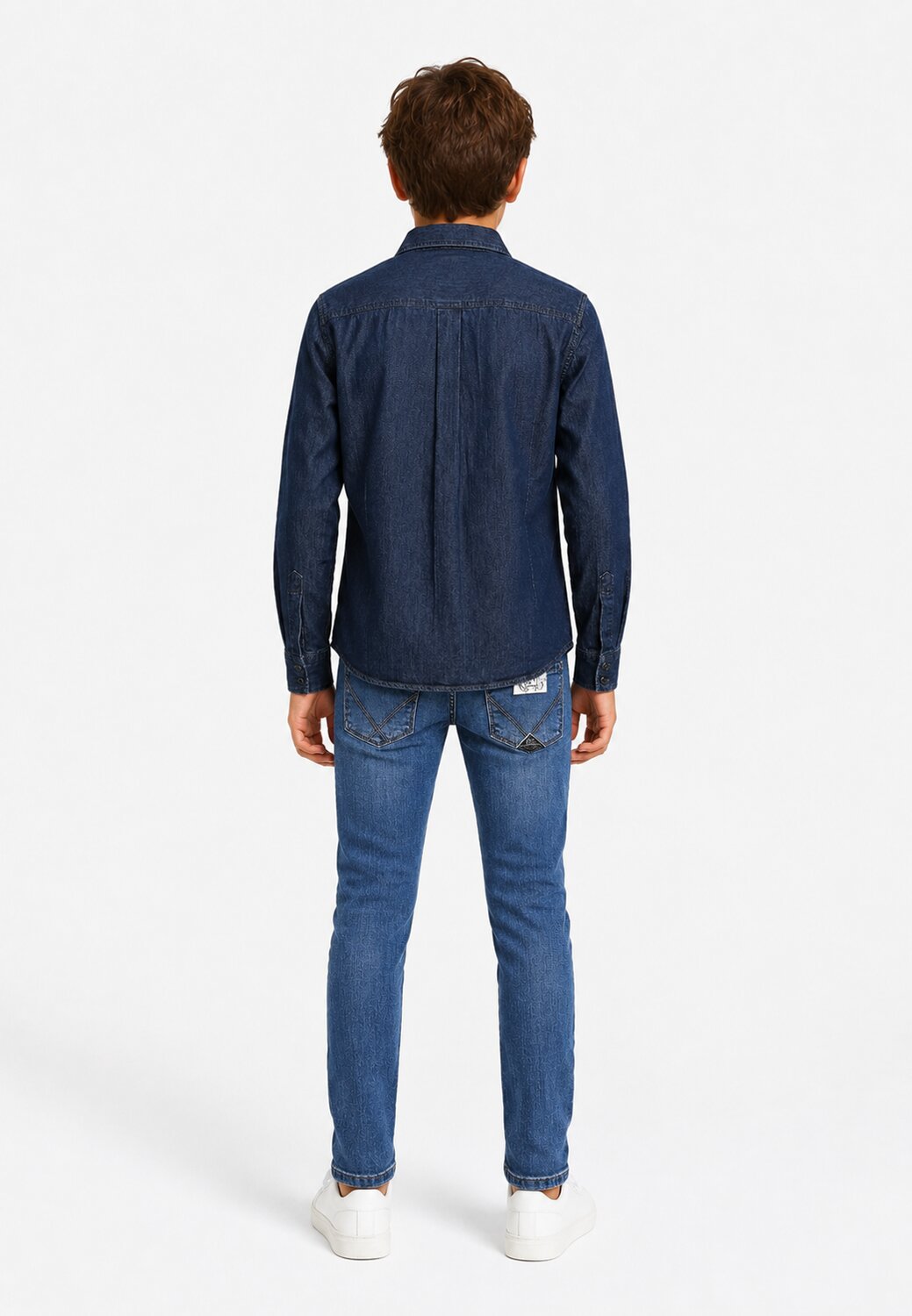 Roy Roger's Camicia Di Jeans a Maniche Lunghe Scura Bambino RG113_