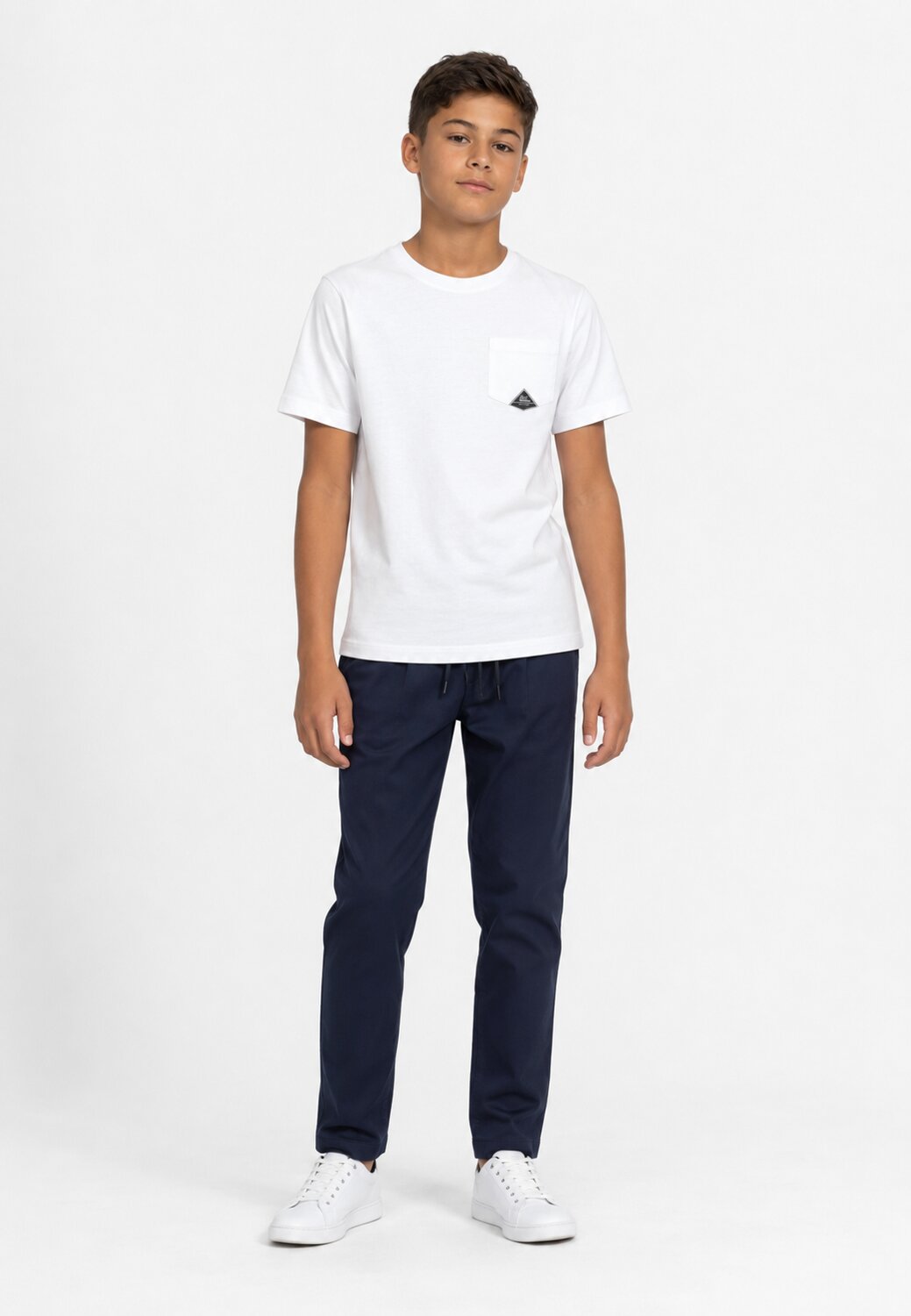 Roy Roger's Tshirt Bianca Logo Tasca Roy Bambino RG107_