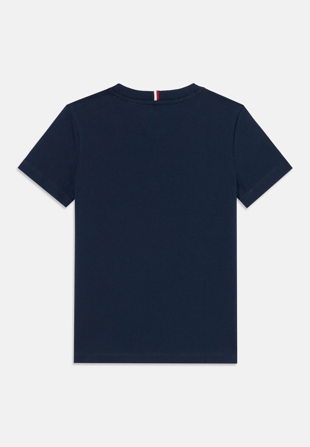 TOMMY HILFIGER – T-shirt Script Flag Neonato in Cotone – Blu Navy con Stampa