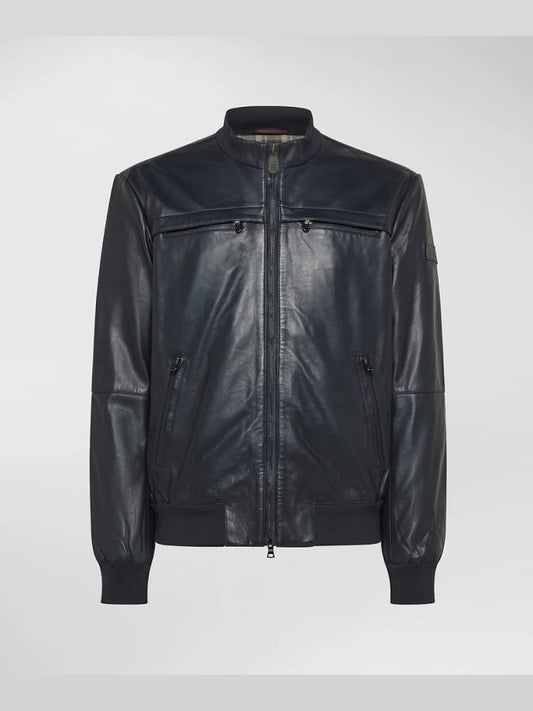 Peuterey giubbotto blu navy uomo logo sul braccio