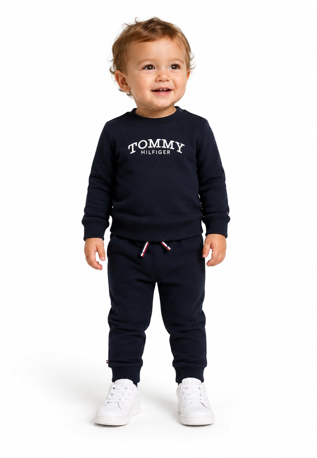 Tommy Hilfiger Completo Blu a Maniche Lunghe e Logo Neonato KN0KN02162C1G_