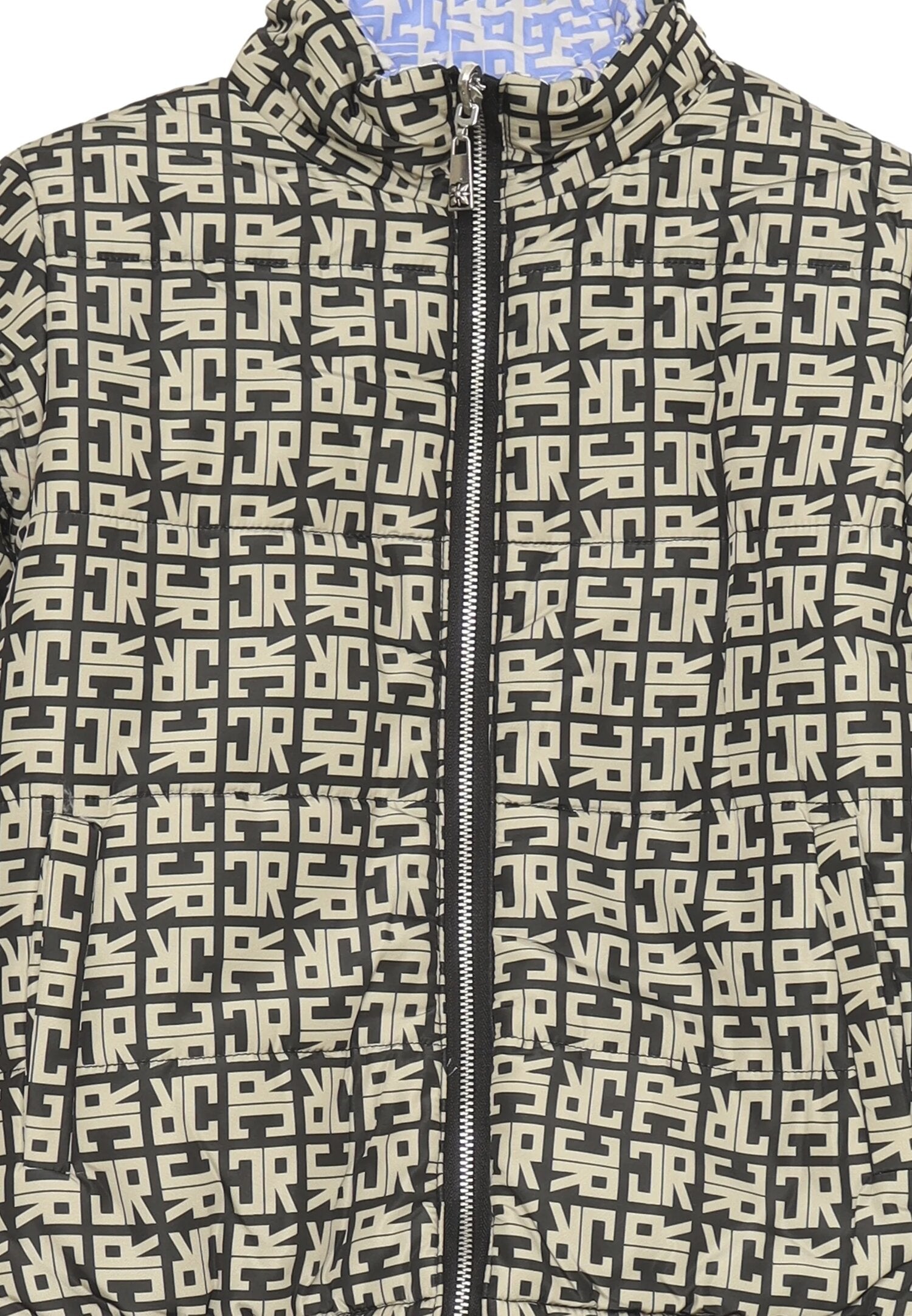 John Richmond Giubbotto Nero Neonato Logato Poliestere Reversibile Passeggio