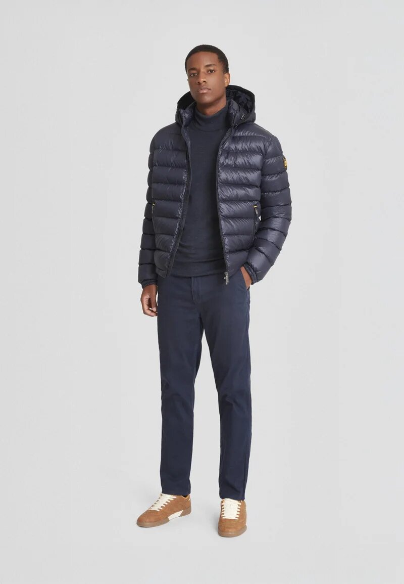 Ciesse Piumini Giubbotto Blu Uomo In Nylon Con Cappuccio Invernale AI25