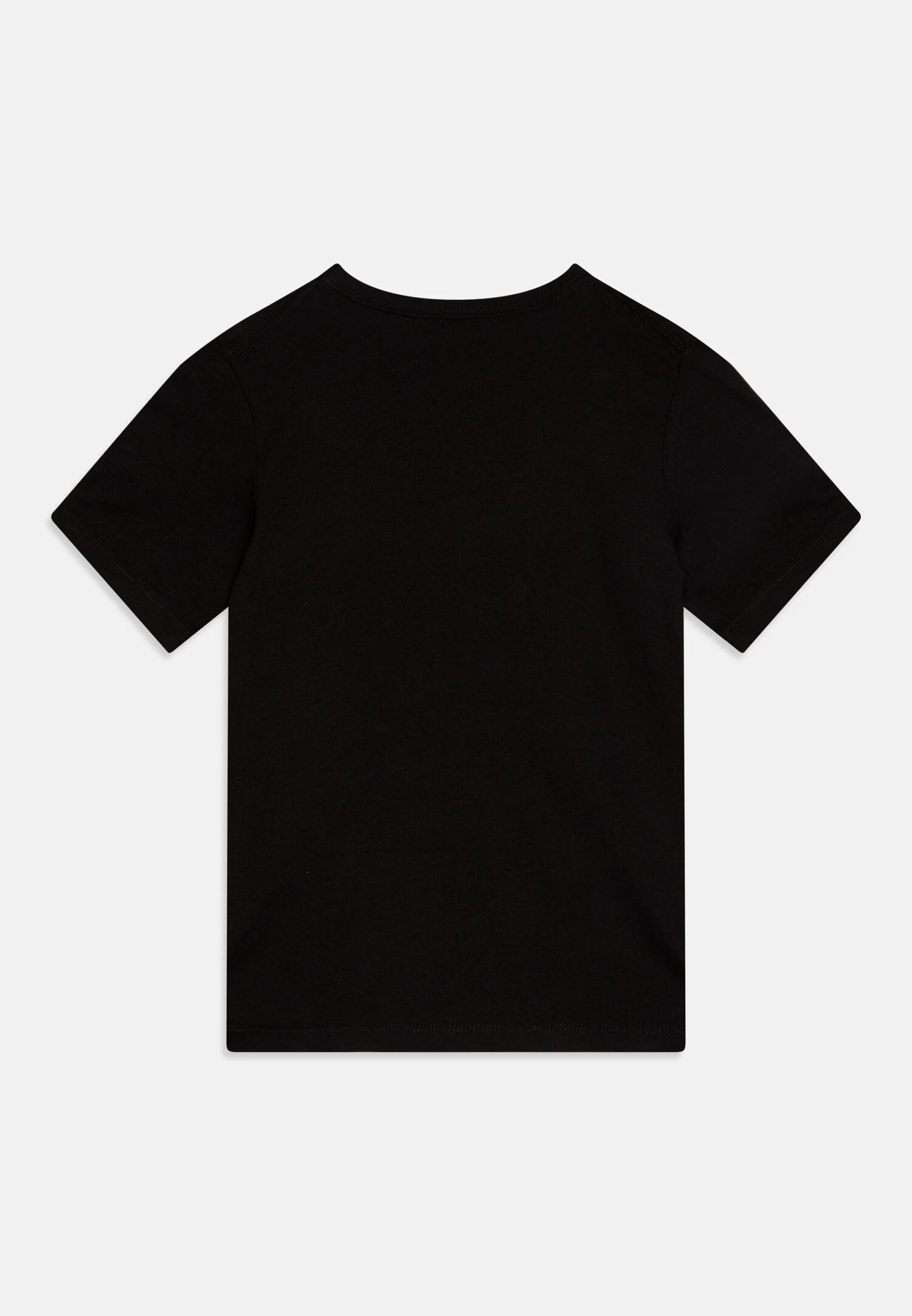 Calvin Klein Tshirt Nera Bambino In Jersey Maniche Corte Quotidiano PE26