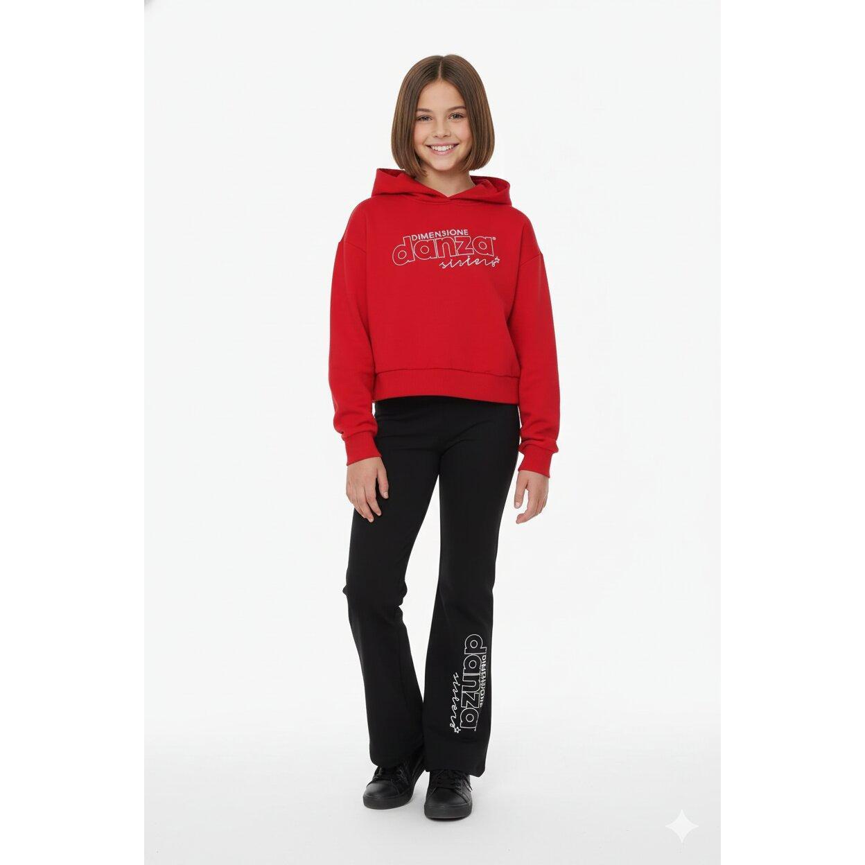 Dimensione Danza Completo Bambina Leggings Zampa In Cotone Con Cappuccio Sport