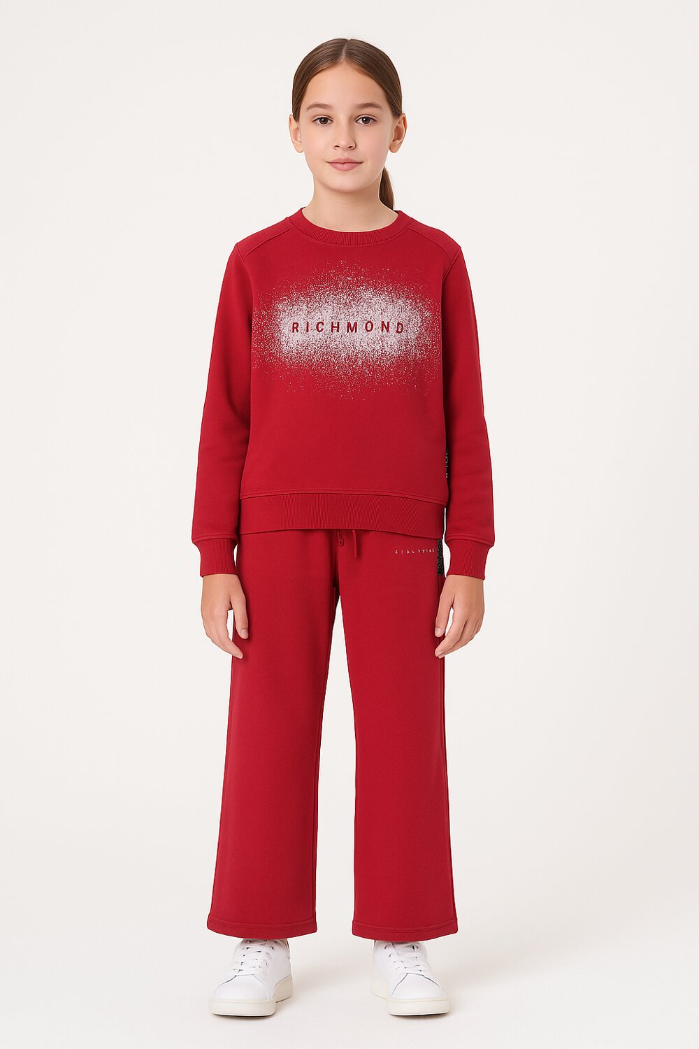John Richmond tuta bambina berry 2-12 anni in cotone con logo