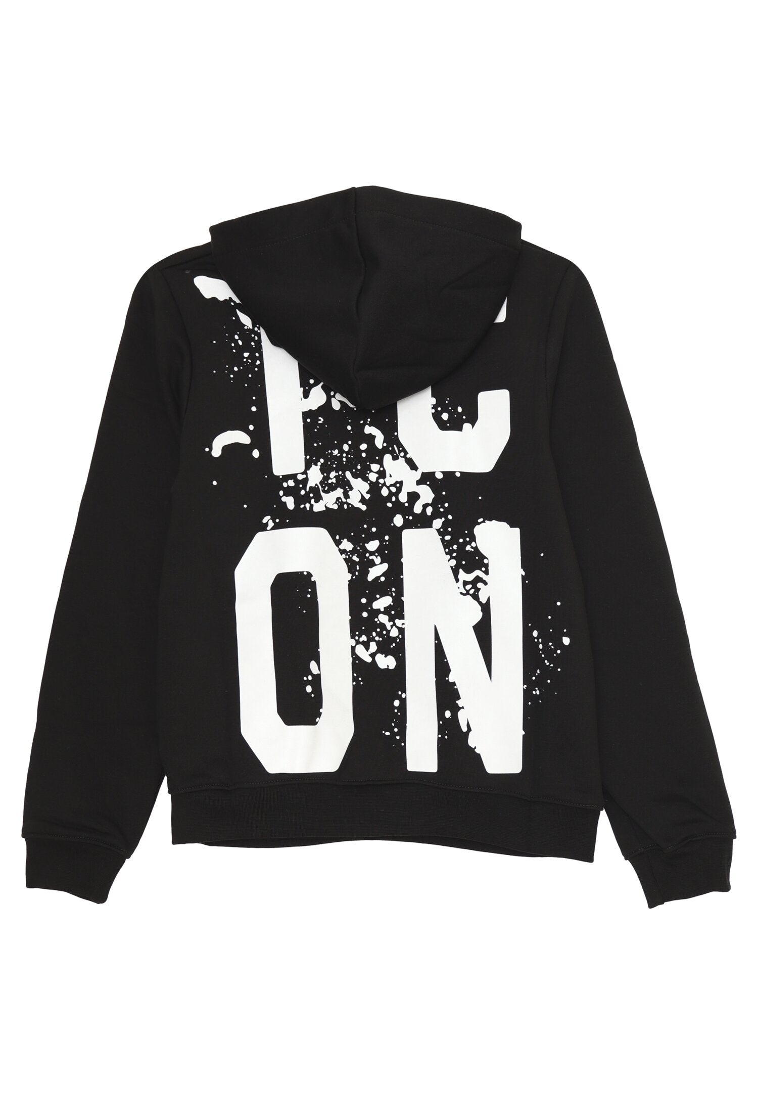 Icon Felpa Nera Bambino In Cotone Con Cappuccio | Autunnale AI25 | CammarataMode