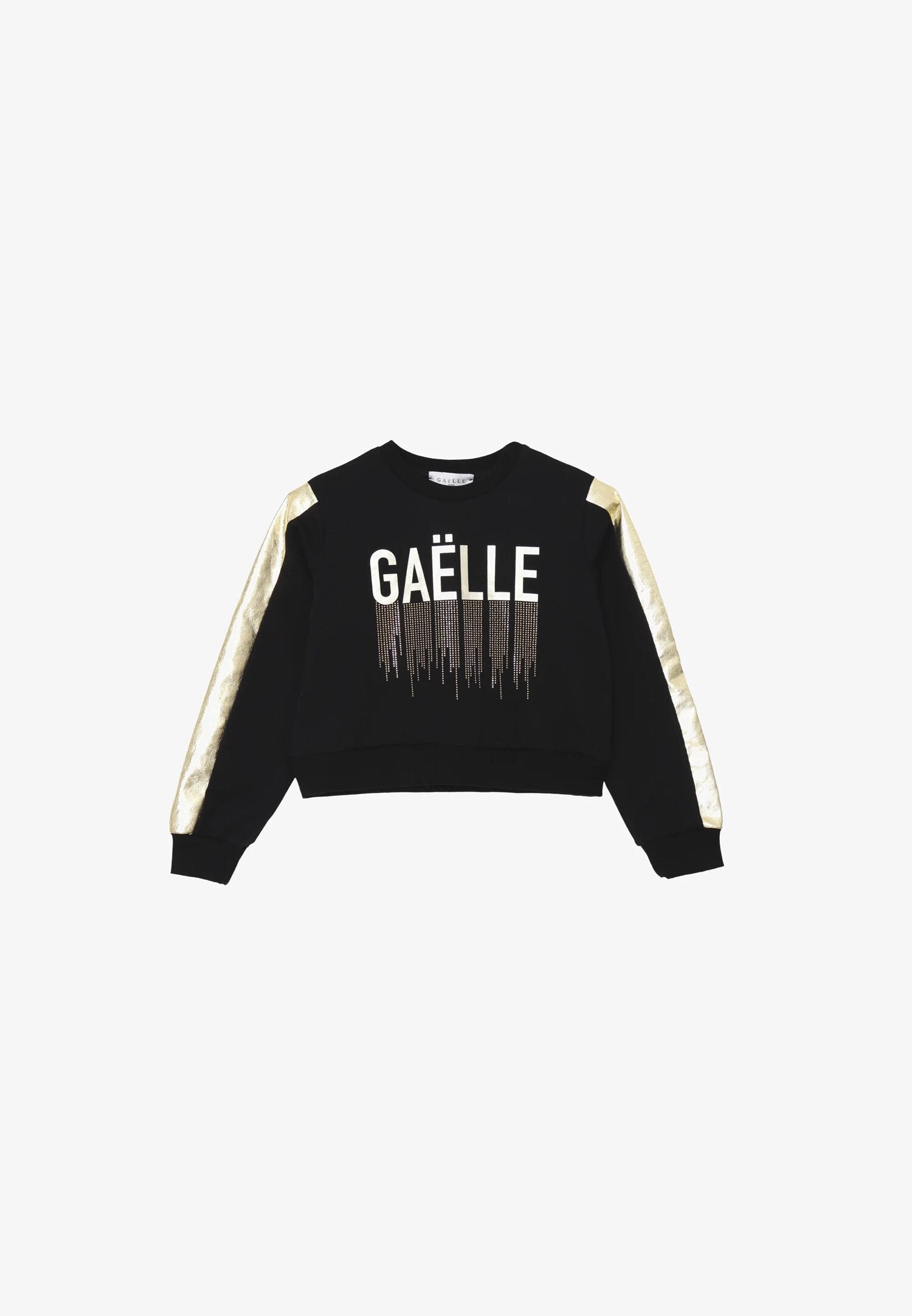 Gaelle Paris Felpa Nera Bambina In Cotone Girocollo | Sportivo AI25 | CammarataMode