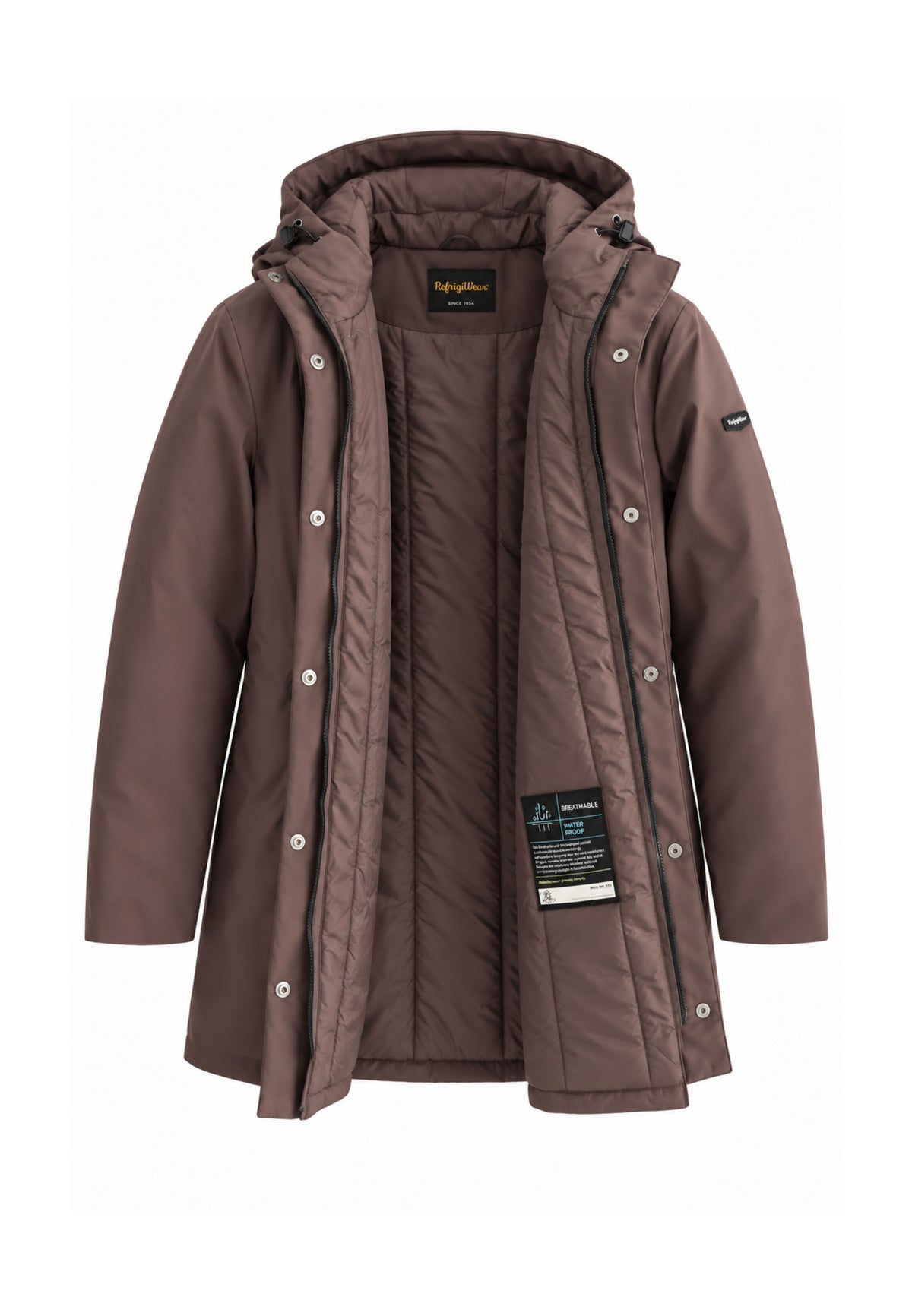 REFRIGIWEAR GIUBBOTTO marrone lungo sagomato Donna LADY TECH/1 JACKET.MARRO_