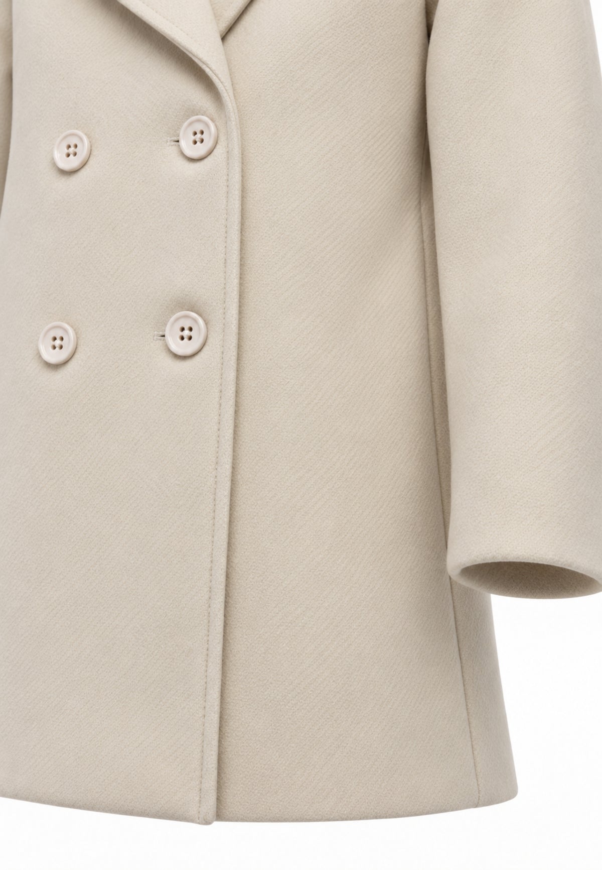 Kocca cappotto panna con bottoni linea dritta Bambine e ragazze yolando.panna_