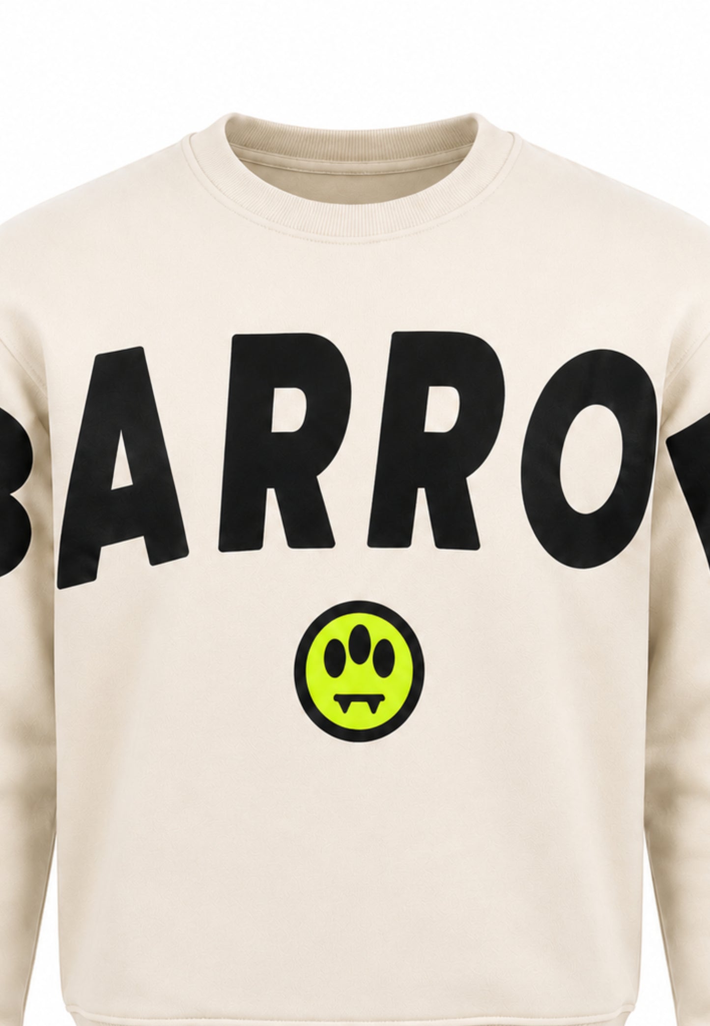 BARROW FELPA PANNA GIROCOLLO CON MAXI SCRITTA Bambini e ragazzi F6BKJUSW016.PANNA_