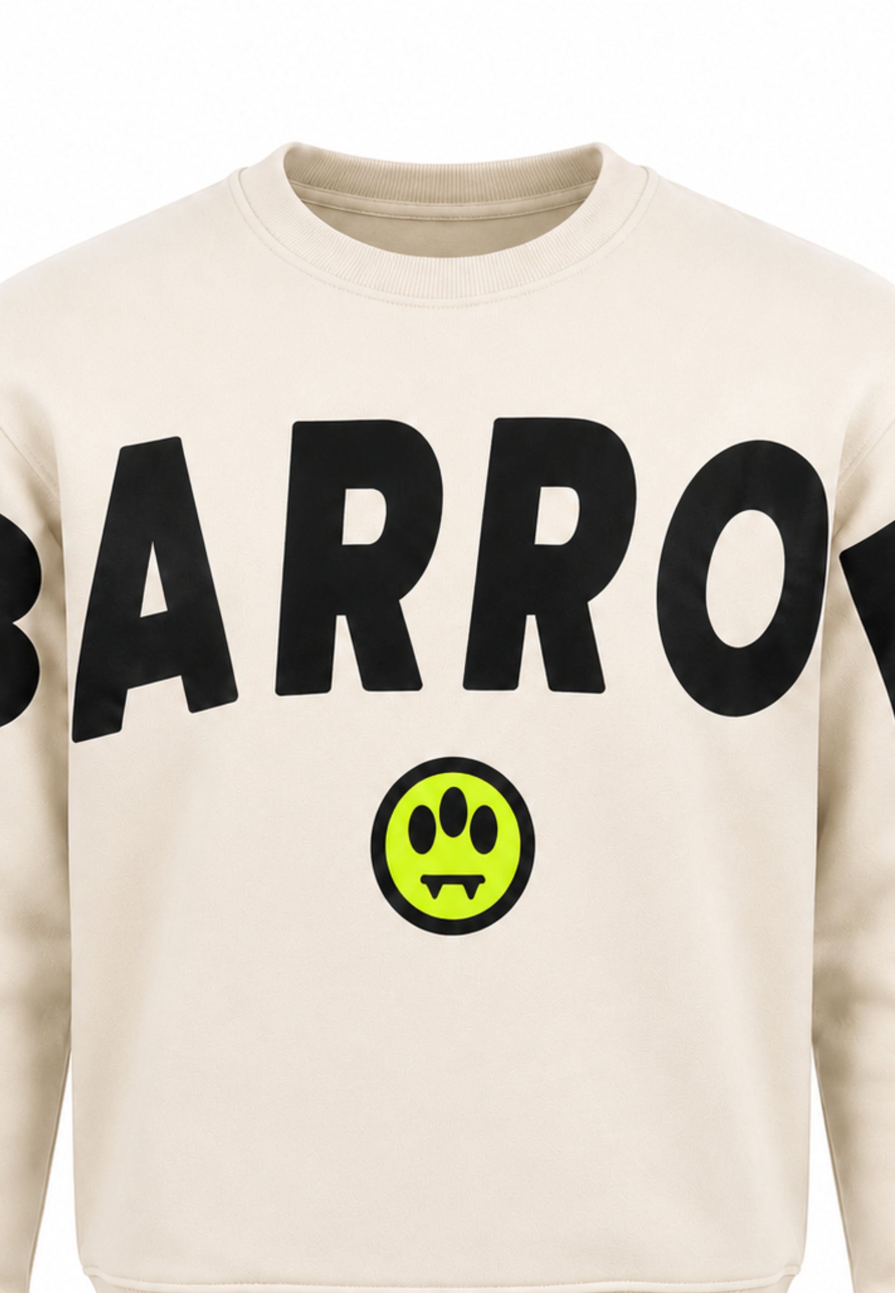 BARROW FELPA PANNA GIROCOLLO CON MAXI SCRITTA Bambini e ragazzi F6BKJUSW016.PANNA_