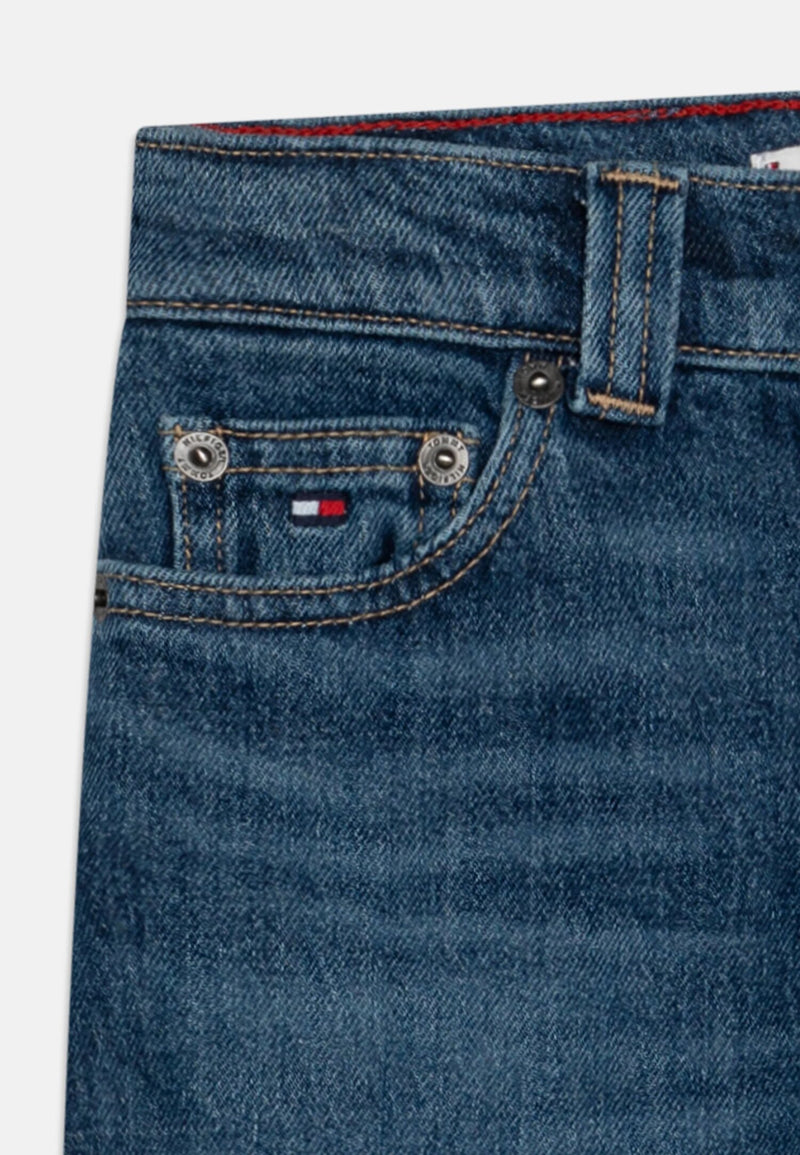 Jeans cinque tasche Tommy Hilfiger bambina ragazza blu denim - DENIM SCURO | CammarataMode