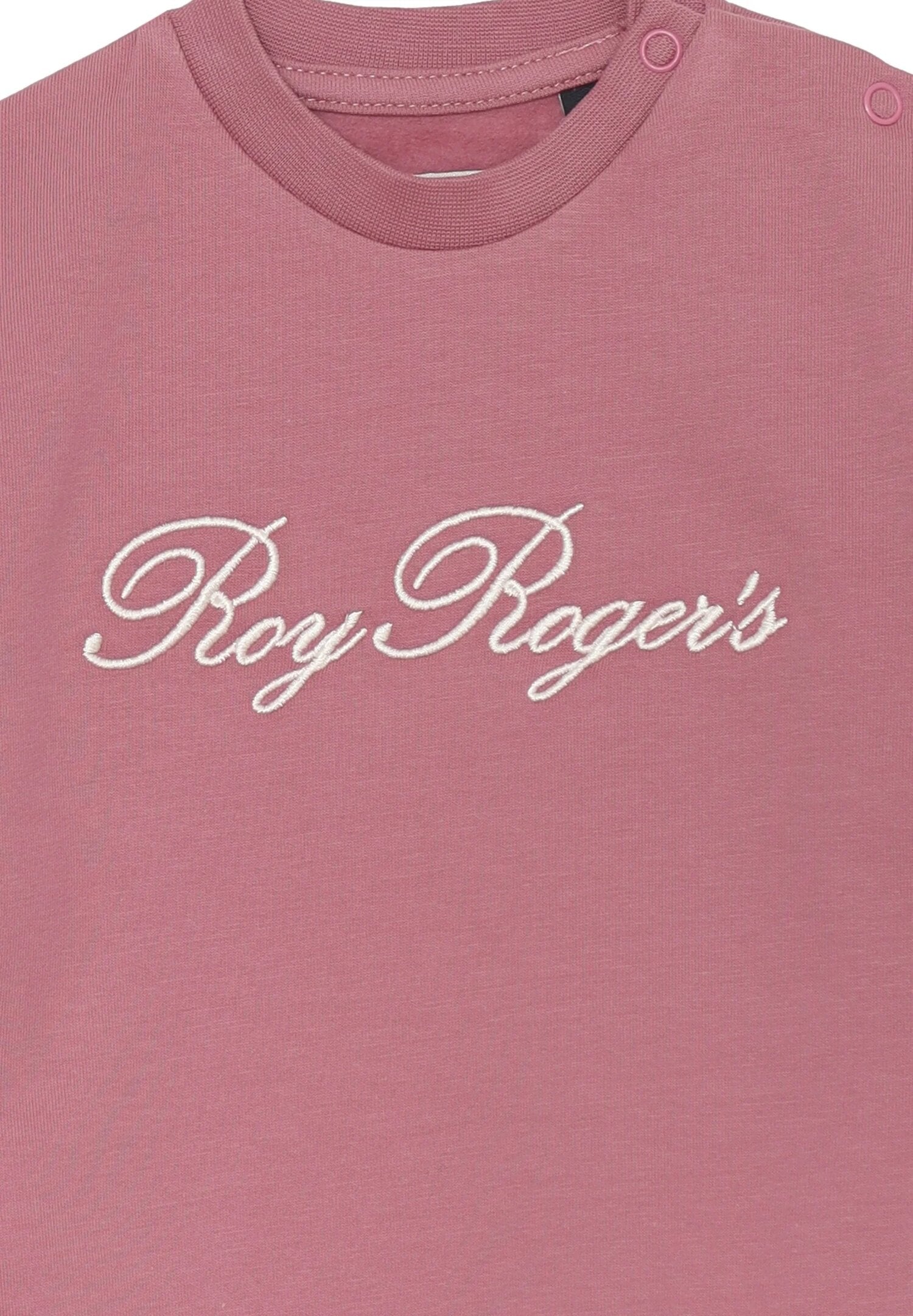 Roy Rogers Felpa Bambina Fancy Cursive Ricamo - Rosa