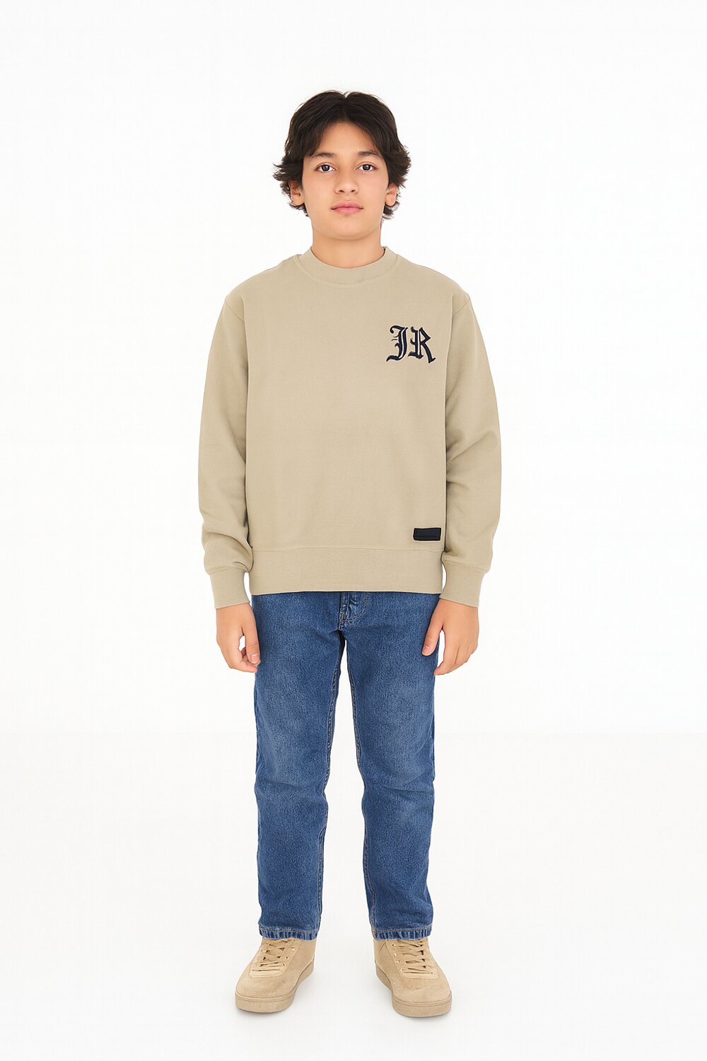 John Richmond maglione ragazzo beige 2-16 anni logo JR | CammarataMode