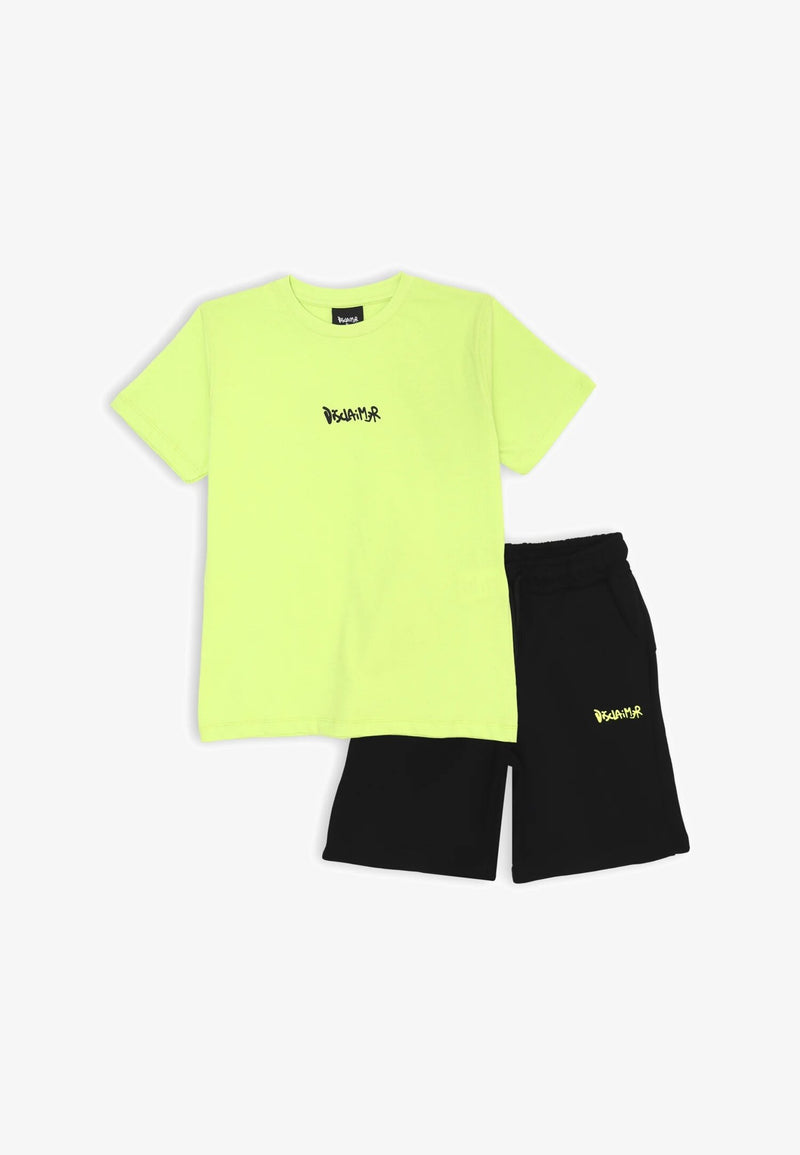 Disclaimer Complete Child Boy - Yellow Graffiti T-Shirt and Bermuda Shorts - VLIME | CammarataMode
