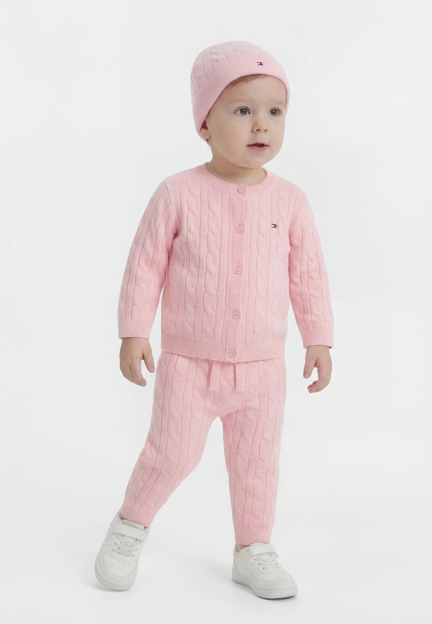 Tommy Hilfiger Completo Rosa Neonata In Maglia Quotidiano PE26