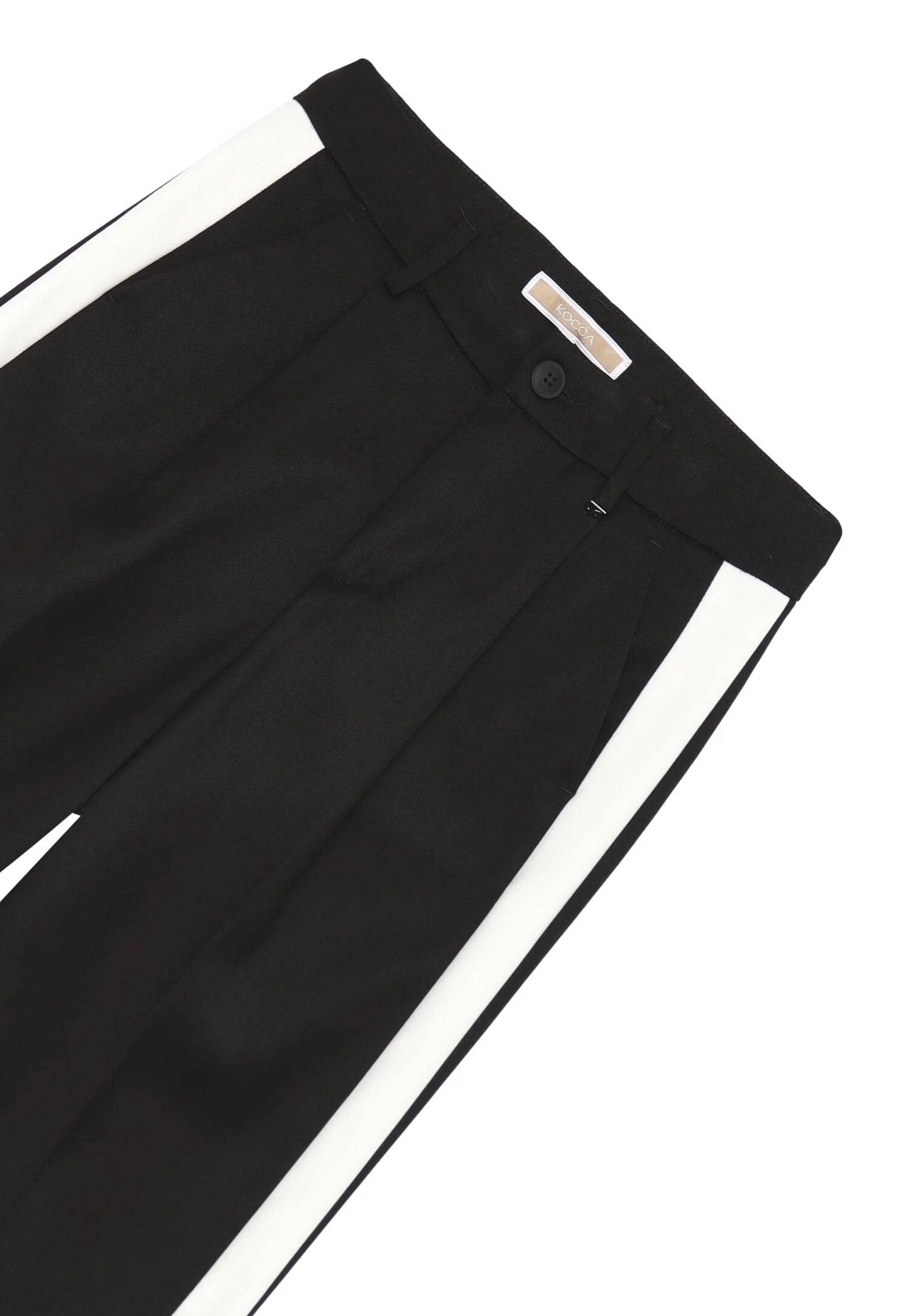 Kocca pantaloni neri bambina e ragazza con bande laterali