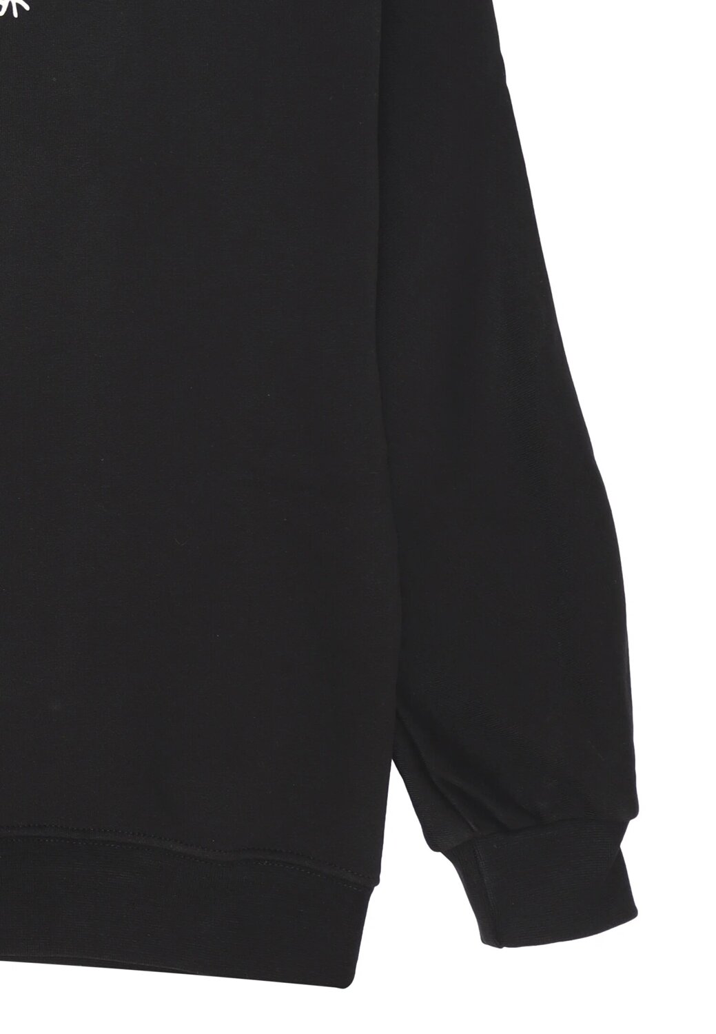 Disclaimer felpa con cappuccio bambino nera cotone inverno logo bianco