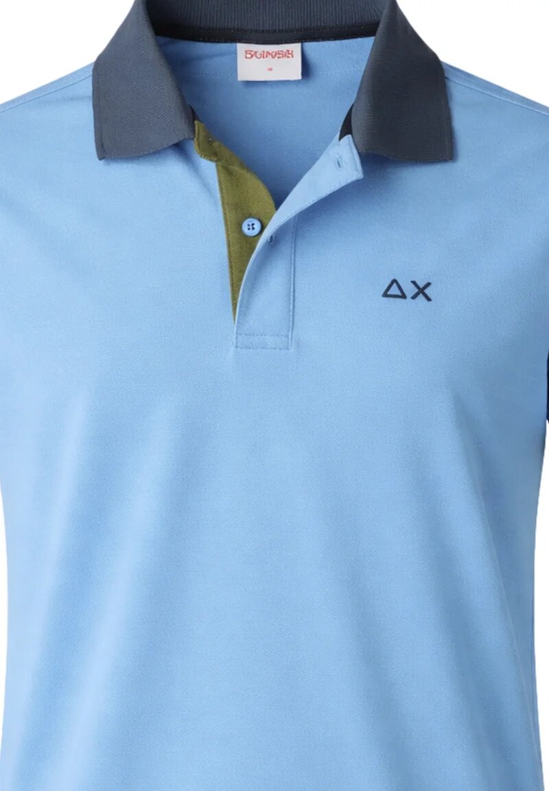 Sun68 Kids Polo Bambino Celeste Maniche Corte A36316_