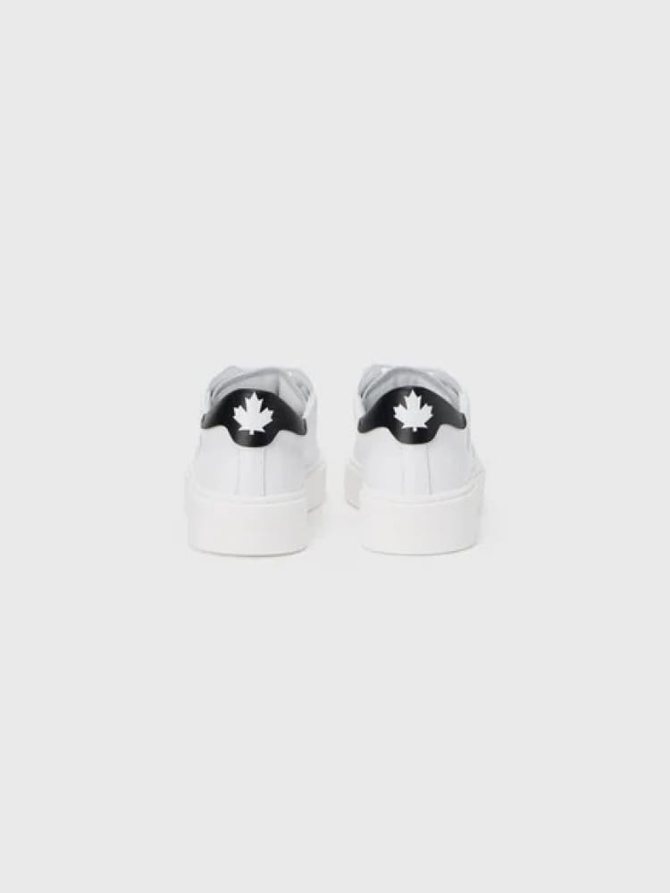 Dsquared sneakers kids in pelle bianca con logo lettering Bambino