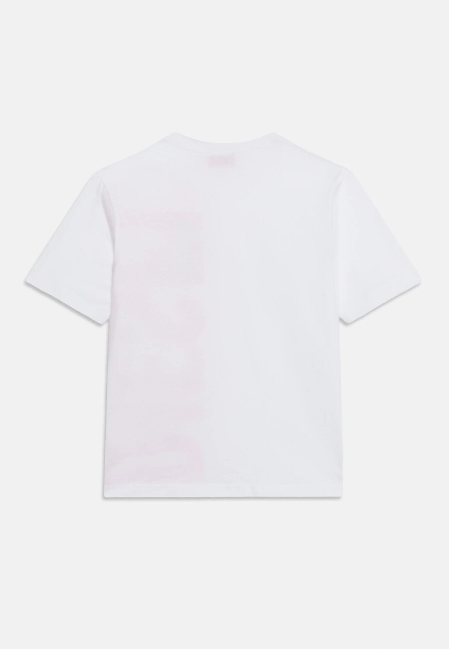 Diesel Tshirt Bianca Con Logo Verticale Grande Bambino MTOMS_