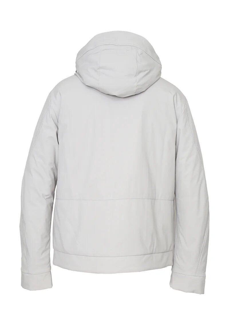 Peuterey Giubbotto Grigio Bambino In Nylon Con Cappuccio Invernale AI25