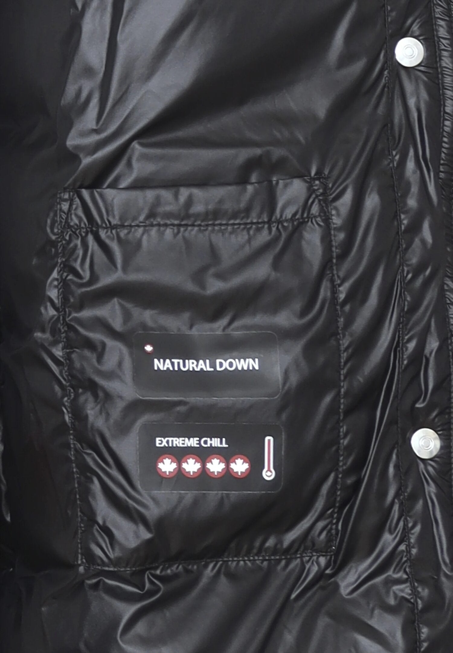 Canadiens Giubbotto Nero Bambina In Nylon Con Pelliccia Tipo Elegante AI25