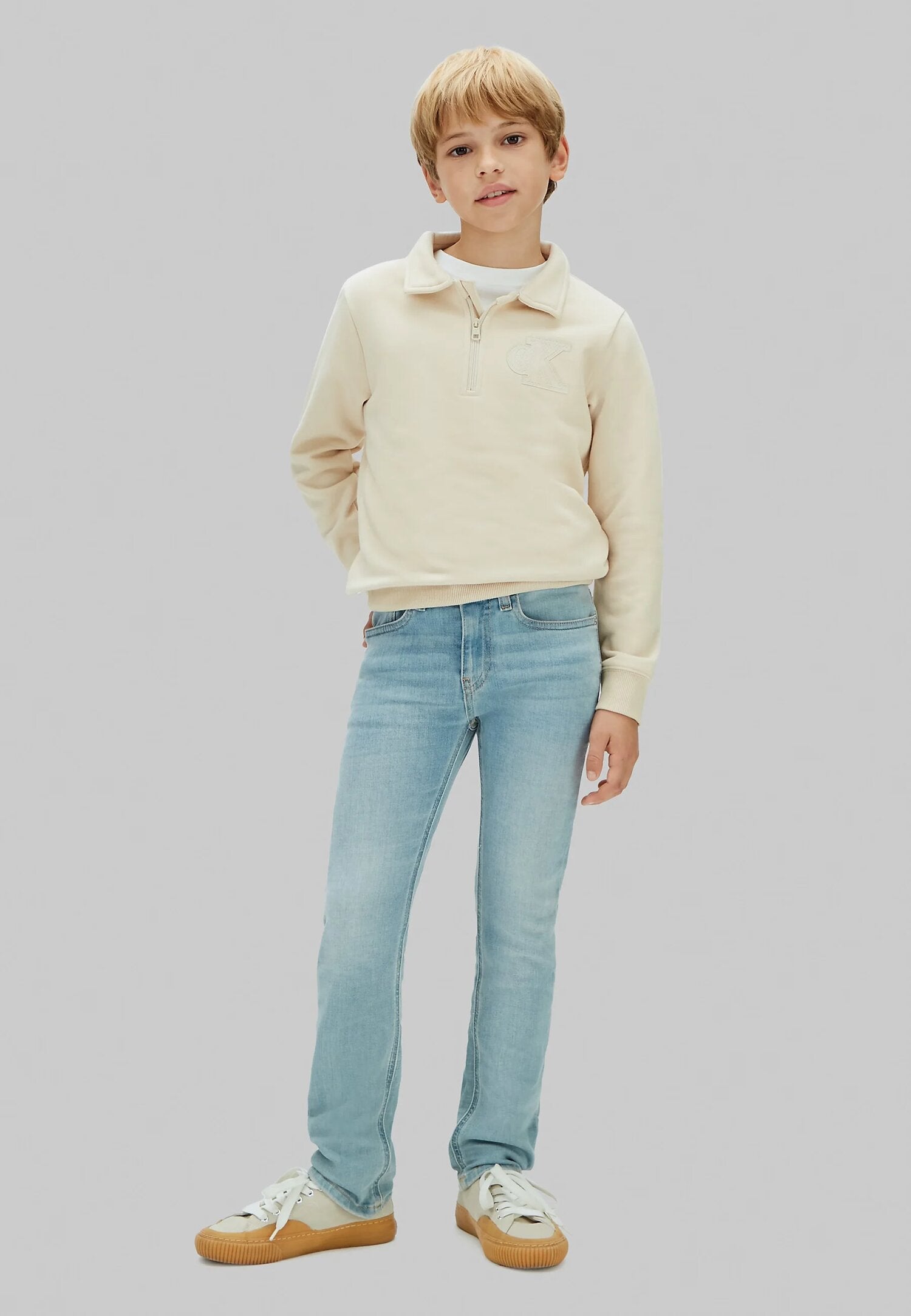 Calvin Klein Jeans Denim Chiaro Slim Fit Bambino LVCKSJC45B1A5_